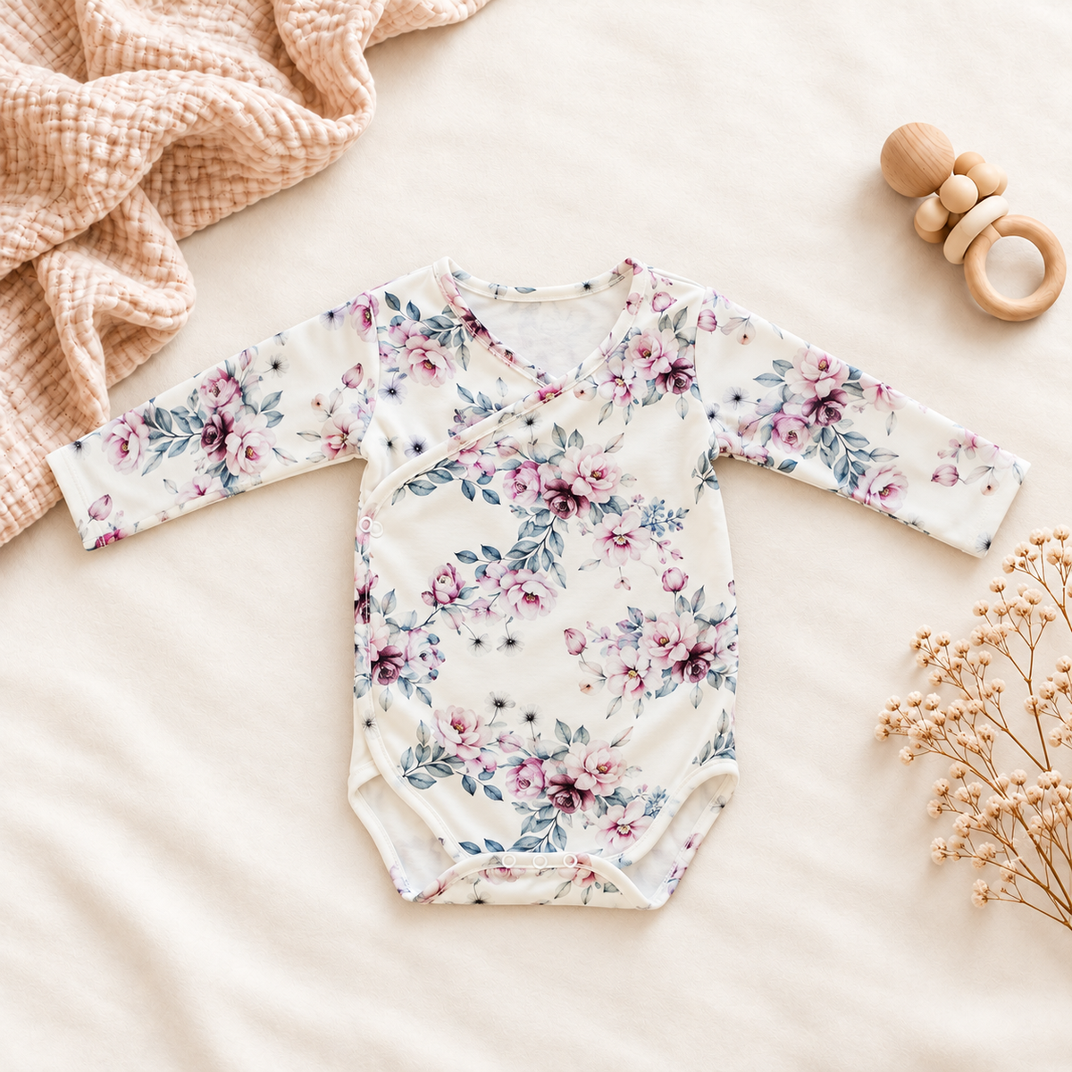 Wickelbody Blumen | Jersey