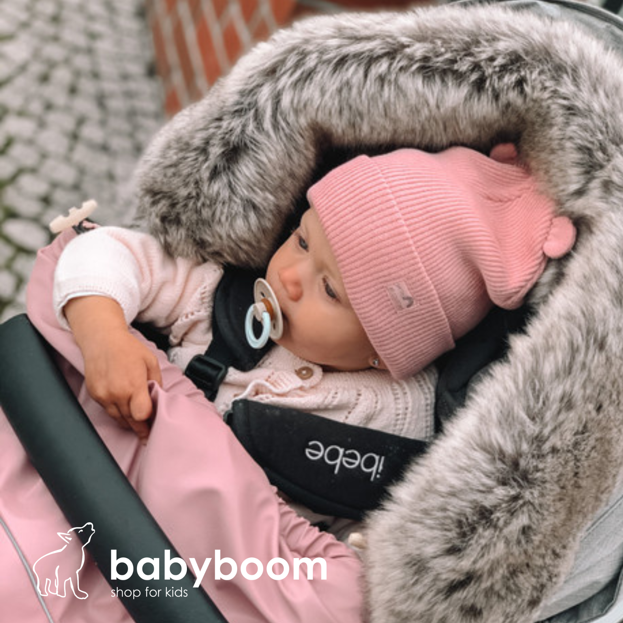 Winterfußsack | Öko-Leder | Candy Pink