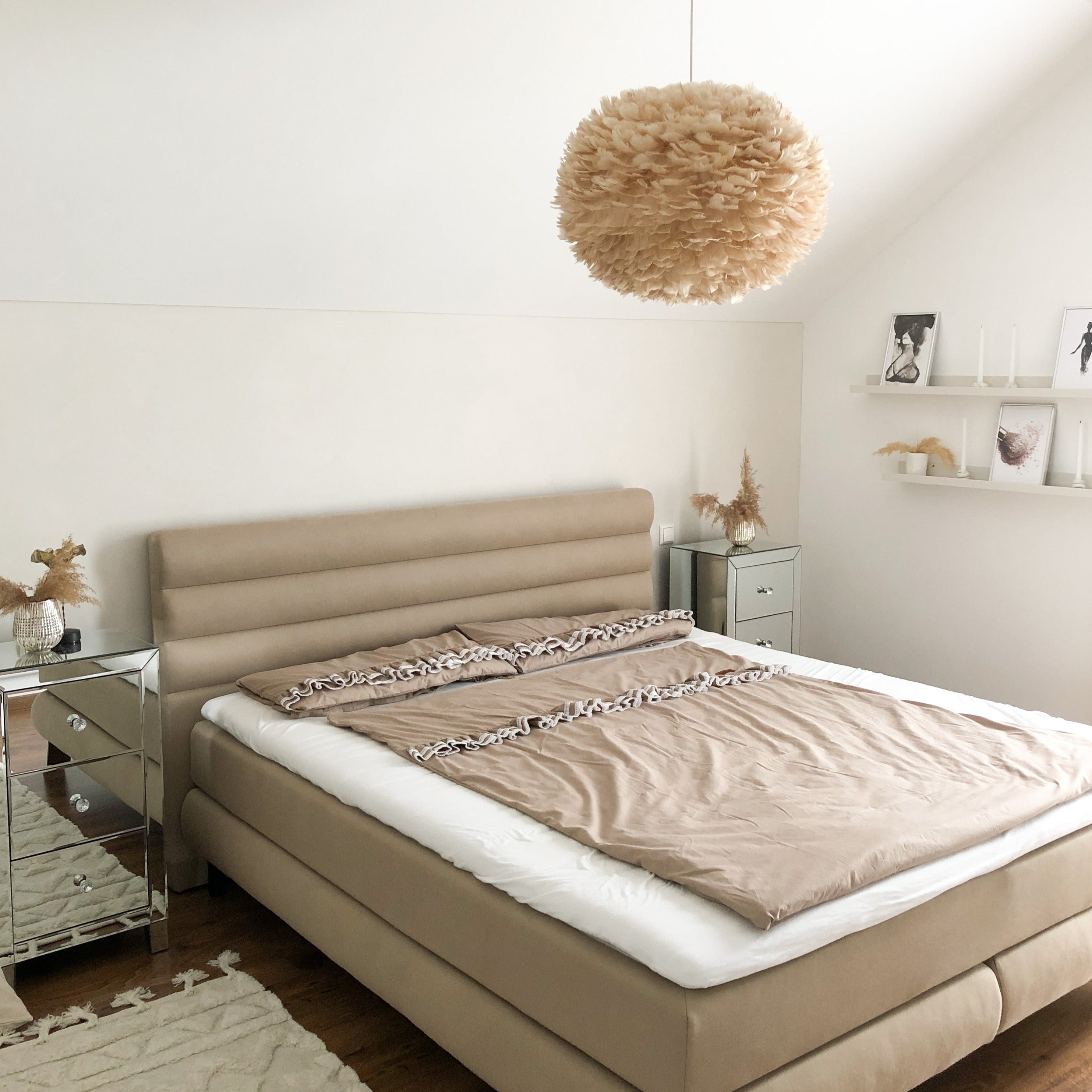 Erwachsenen Bettwäsche ROMANTIC mit Rüschen & weißer Spitze | Baumwolle