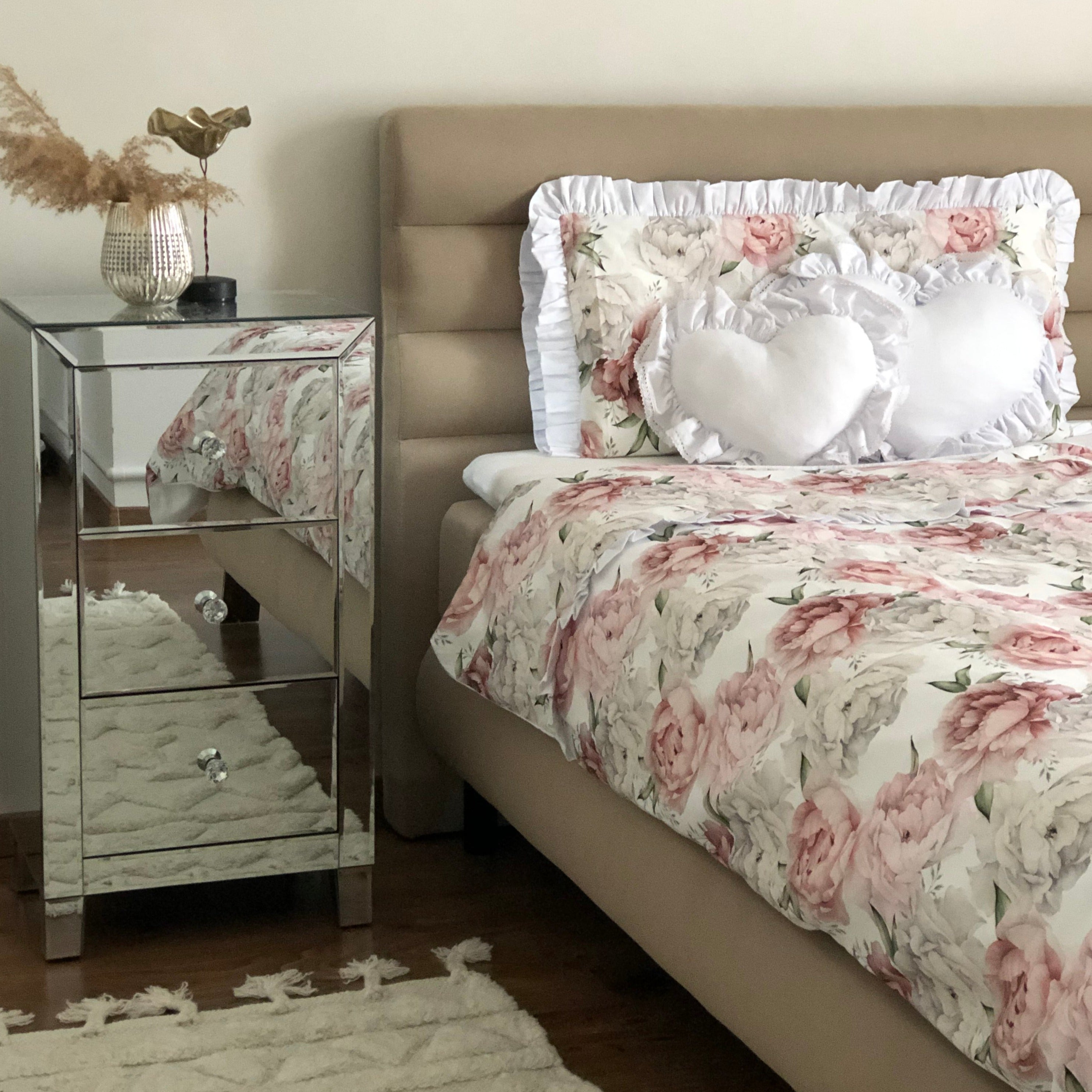 Erwachsenen Bettwäsche mit Rüschen | Premium Baumwolle