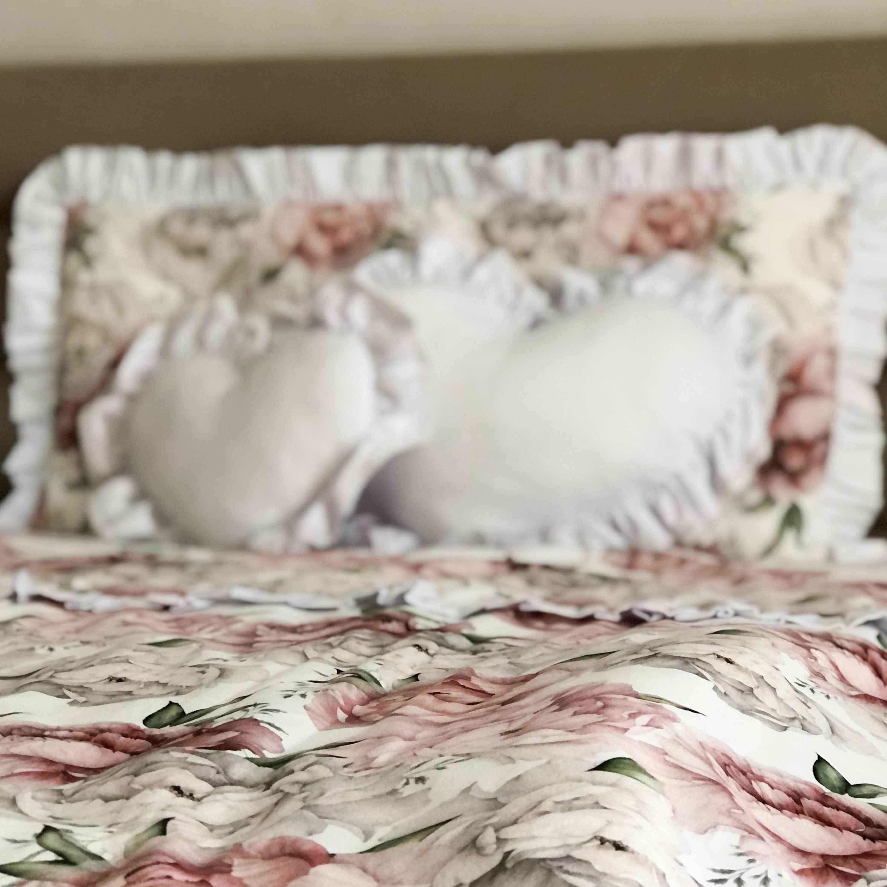 Erwachsenen Bettwäsche mit Rüschen | Premium Baumwolle