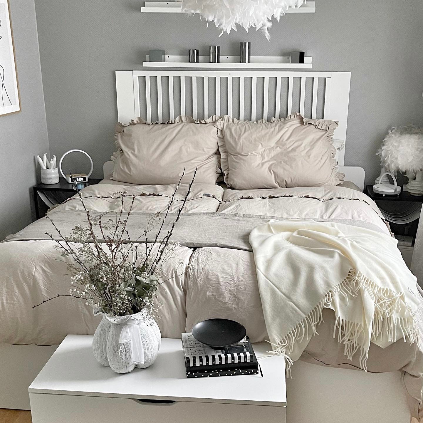 Erwachsenen Bettwäsche mit Rüschen | Baumwolle