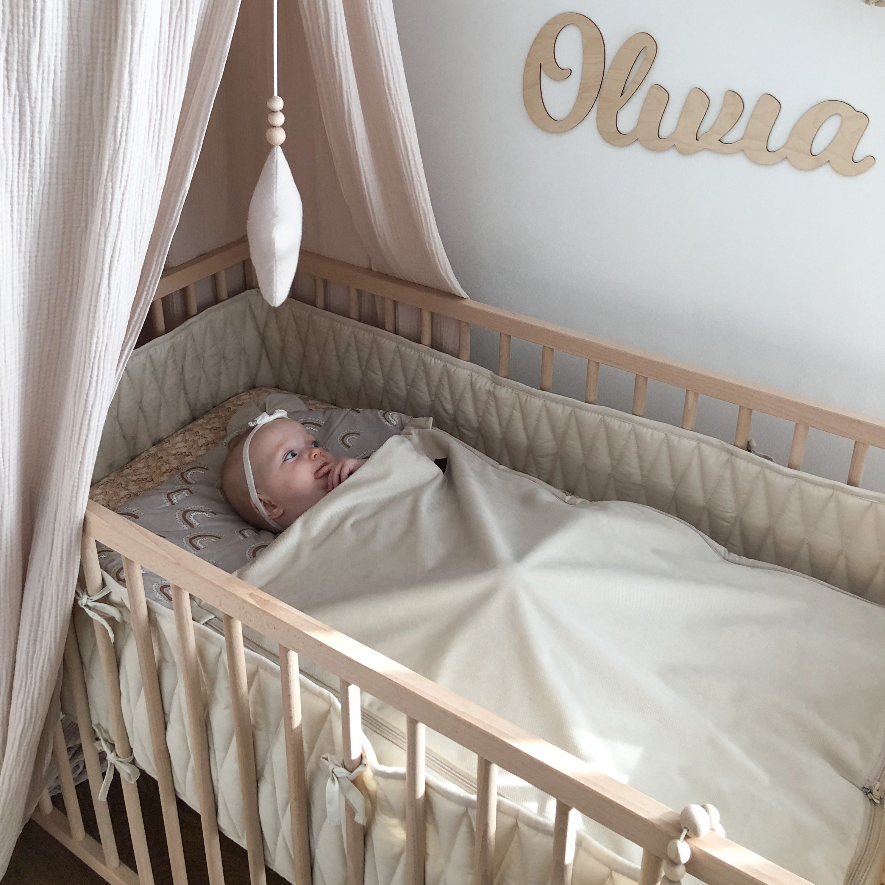 Flacher Schlafsack mit Bärenohren | Premium Baumwolle & Samt