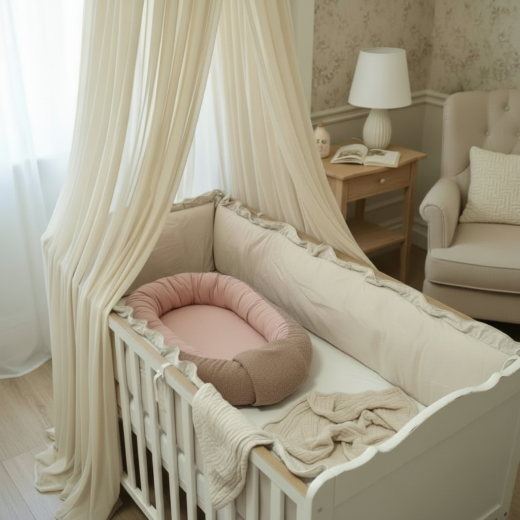 Bettumrandung Shiny mit Rüschen | Baumwolle