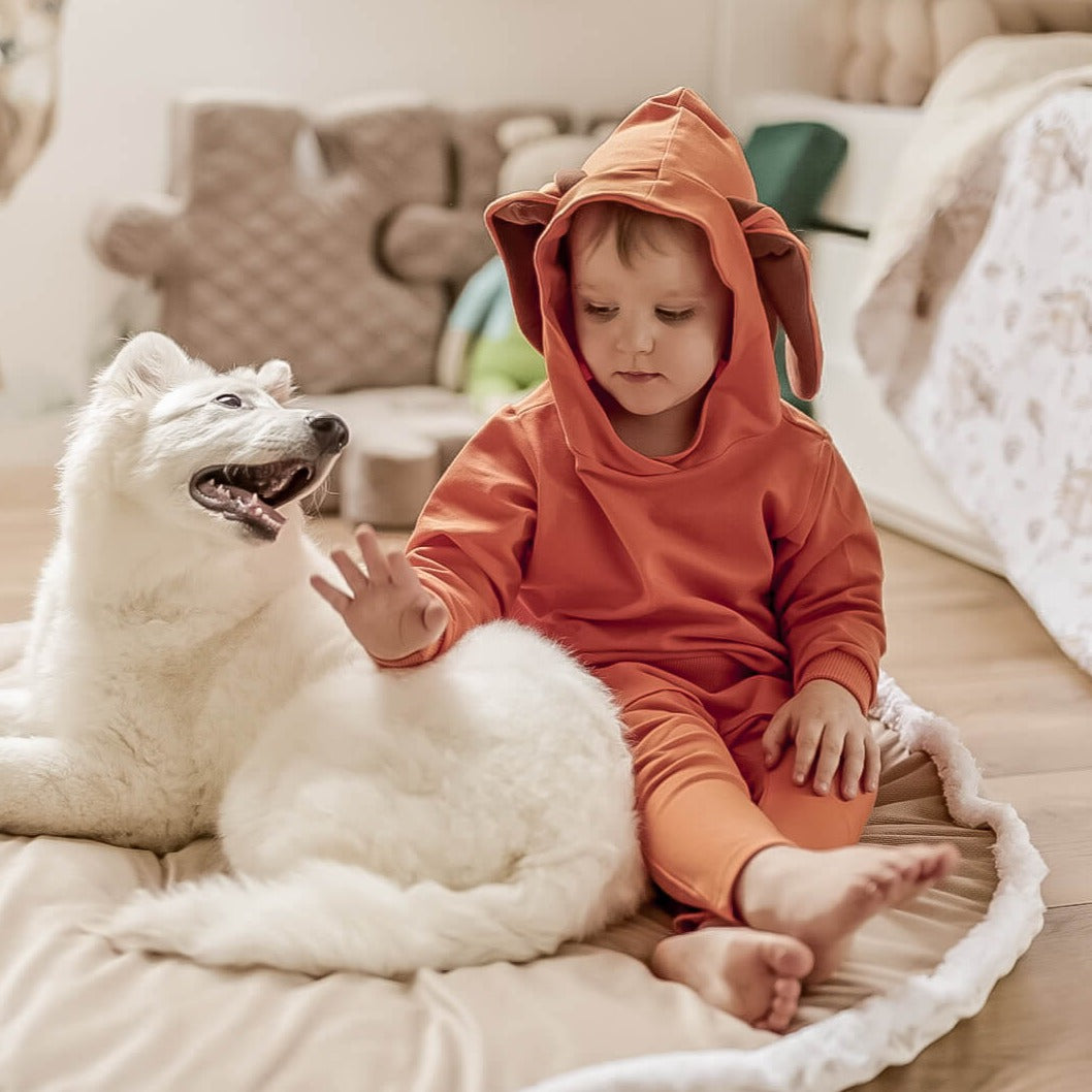 Luxus Spielmatte "Gajka" mit Fransen | Samt