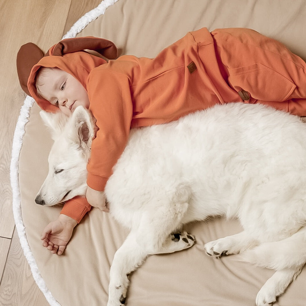 Luxus Spielmatte "Gajka" mit Fransen | Samt