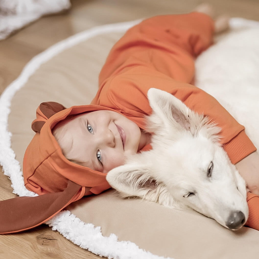 Luxus Spielmatte "Gajka" mit Fransen | Samt