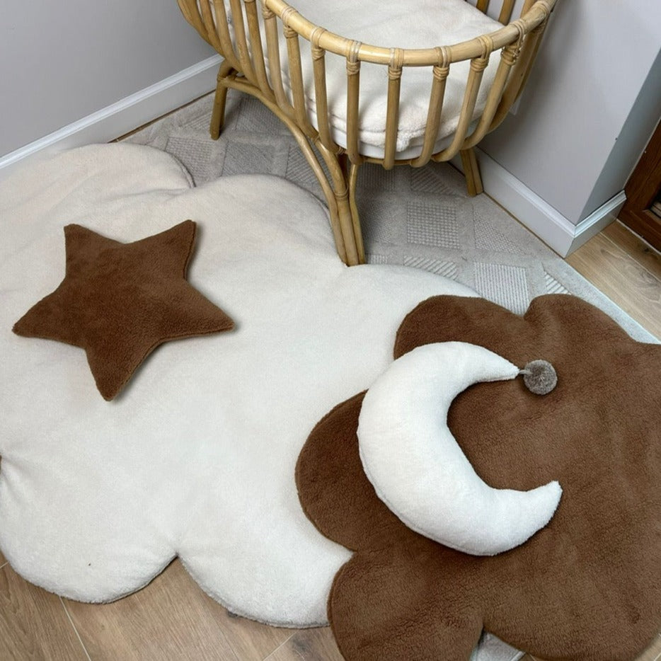 Spielmatte | Krabbeldecke | Dekoration "Wolke" | Teddy-Stoff