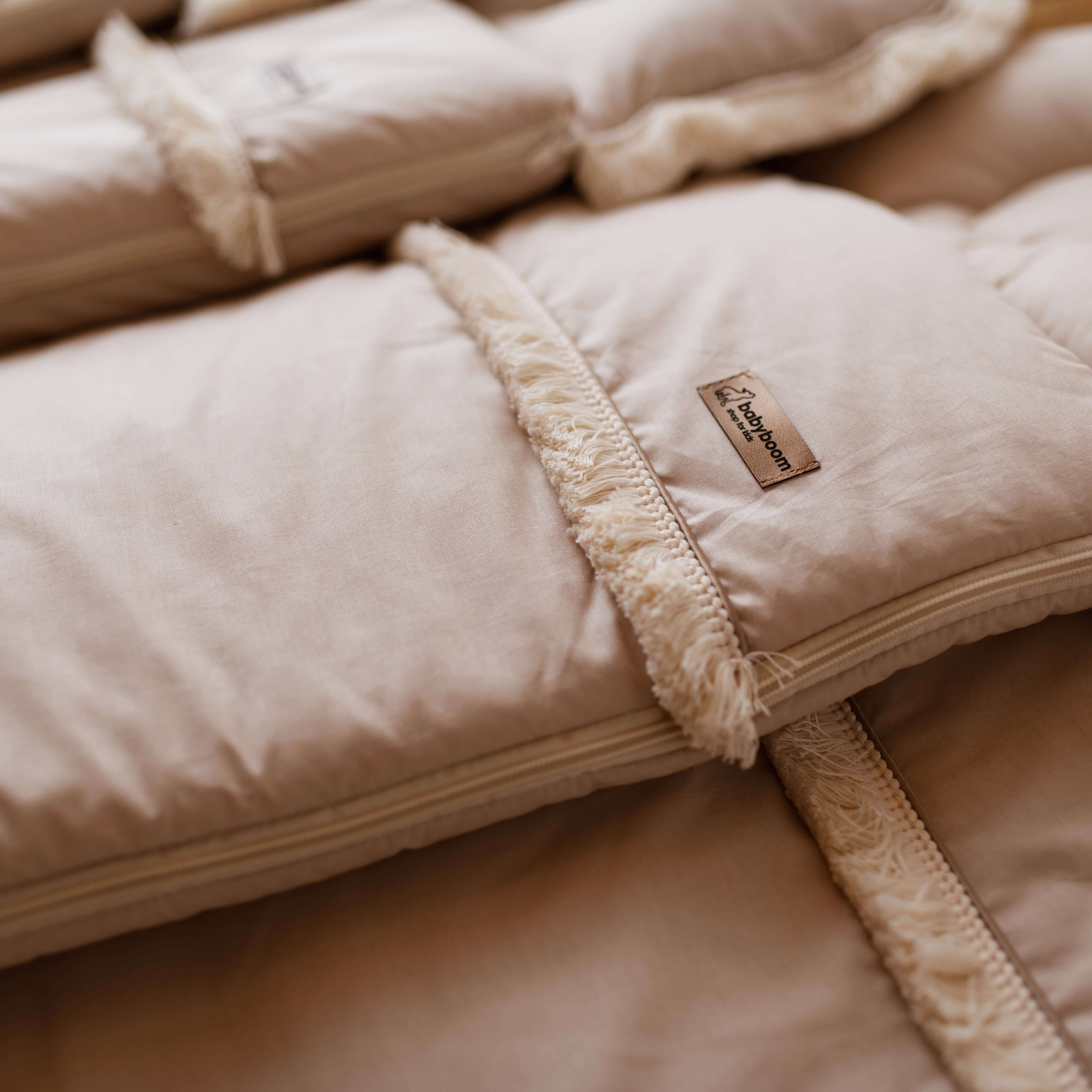 Flacher Schlafsack ETNO mit Fransen | Baumwolle