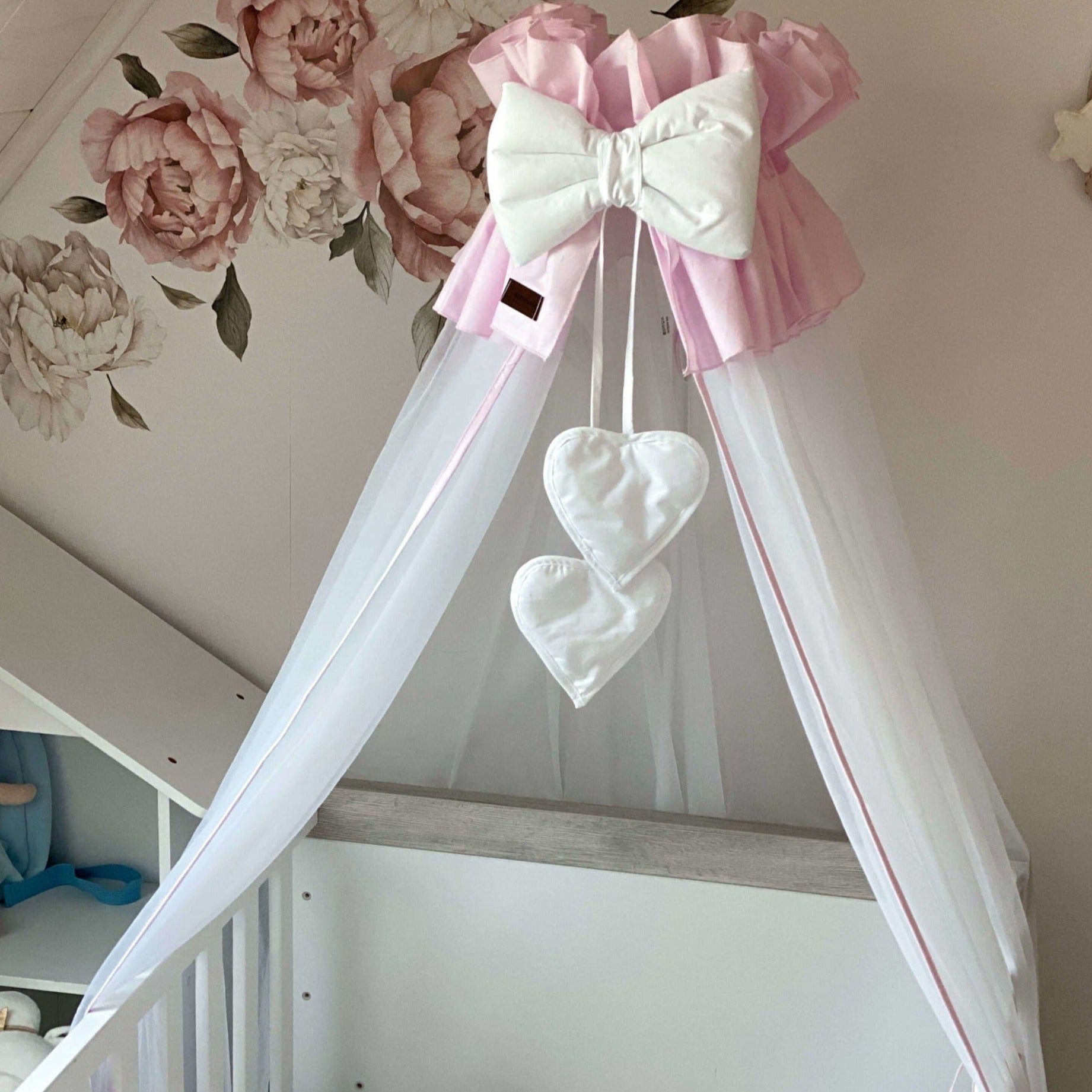 Betthimmel aus Tüll und Baumwolle, handmade, babyboom shop for kids