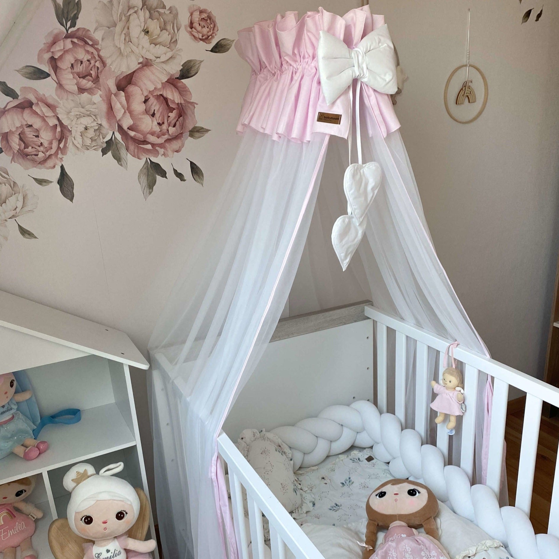 Betthimmel aus Tüll und Baumwolle, handmade, babyboom shop for kids