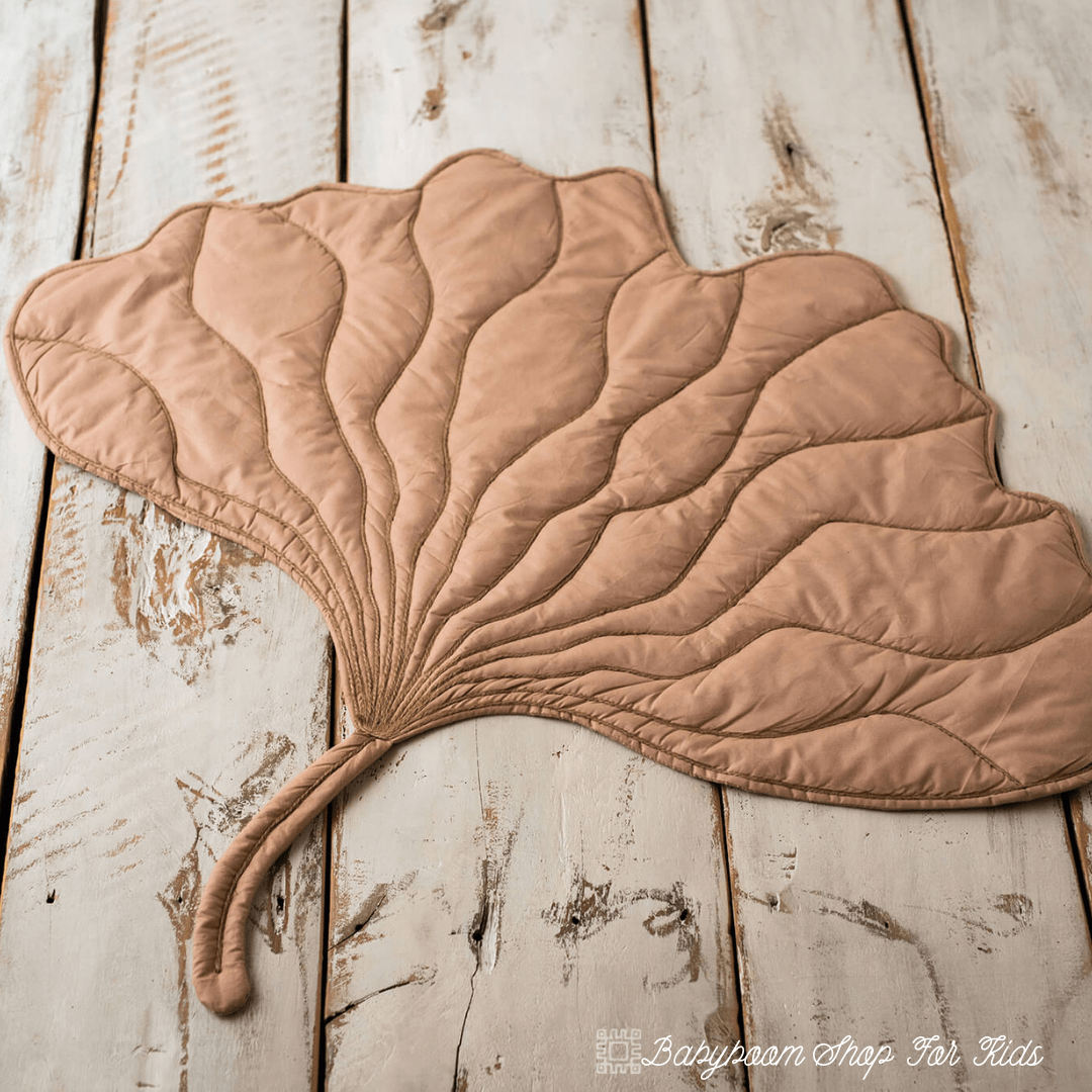 Spielmatte | Krabbeldecke | Dekoration "Ginkgoblatt" | Baumwolle - Gr. XL