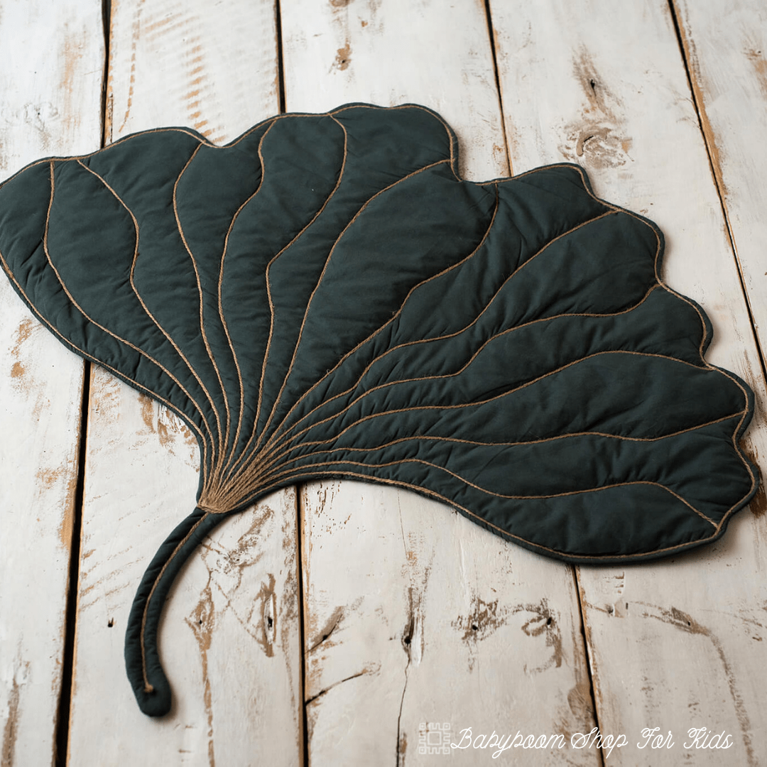 Spielmatte | Krabbeldecke | Dekoration "Ginkgoblatt" | Baumwolle - Gr. XL