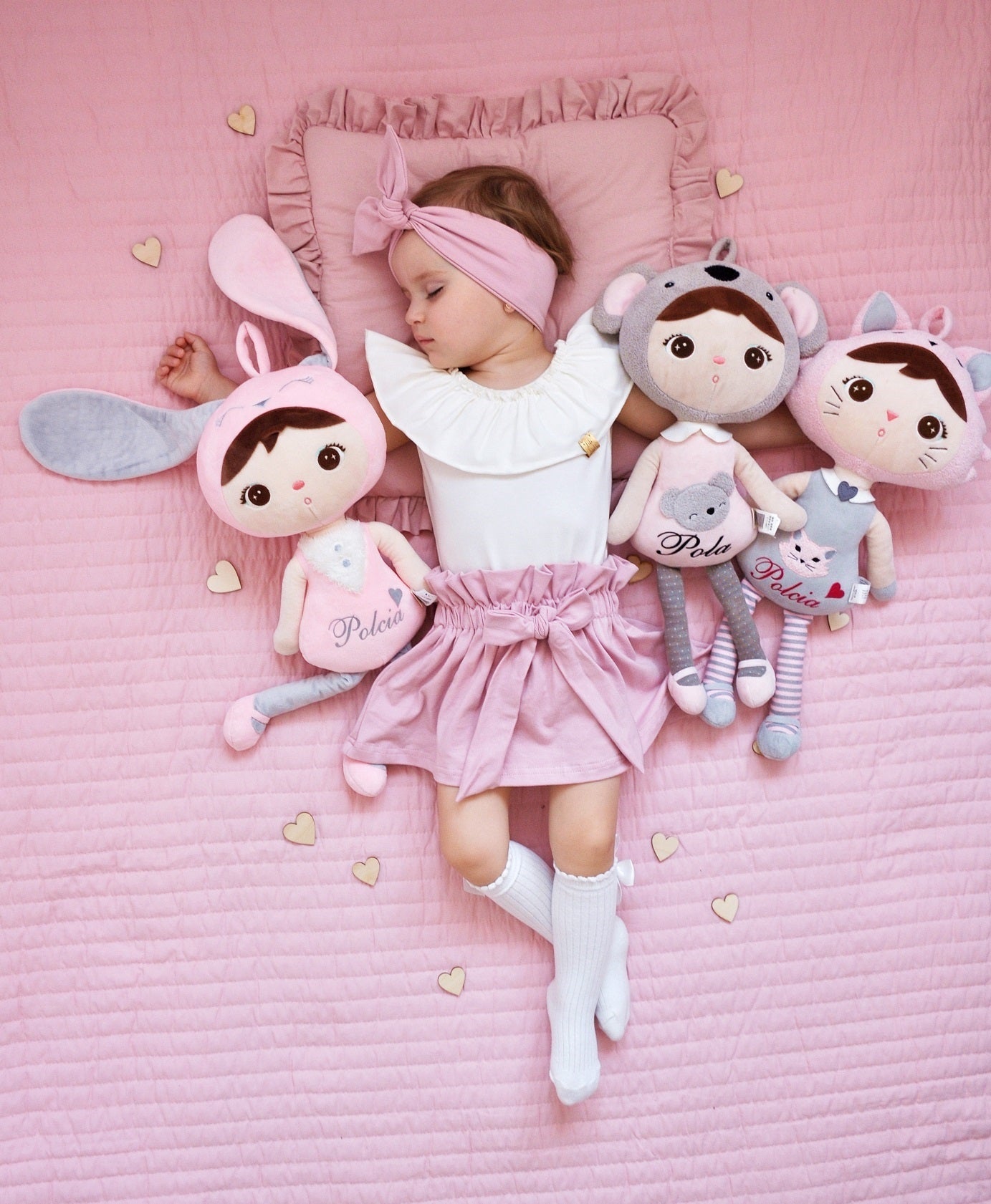 Rosa Häschen mit Geburtsdaten