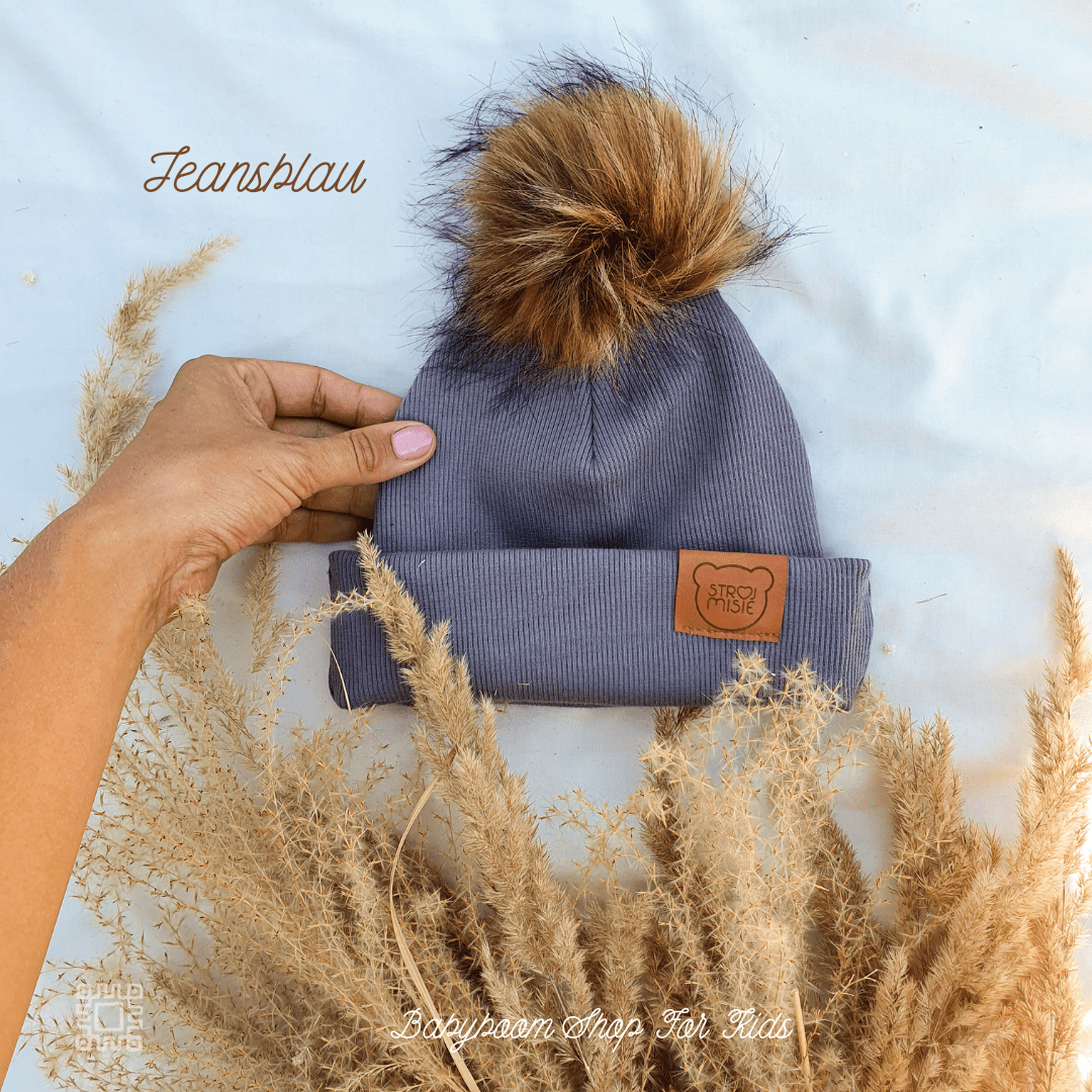 Wintermütze mit Loop aus Baumwolle | Wintermütze | Mehrere Farben & Größen