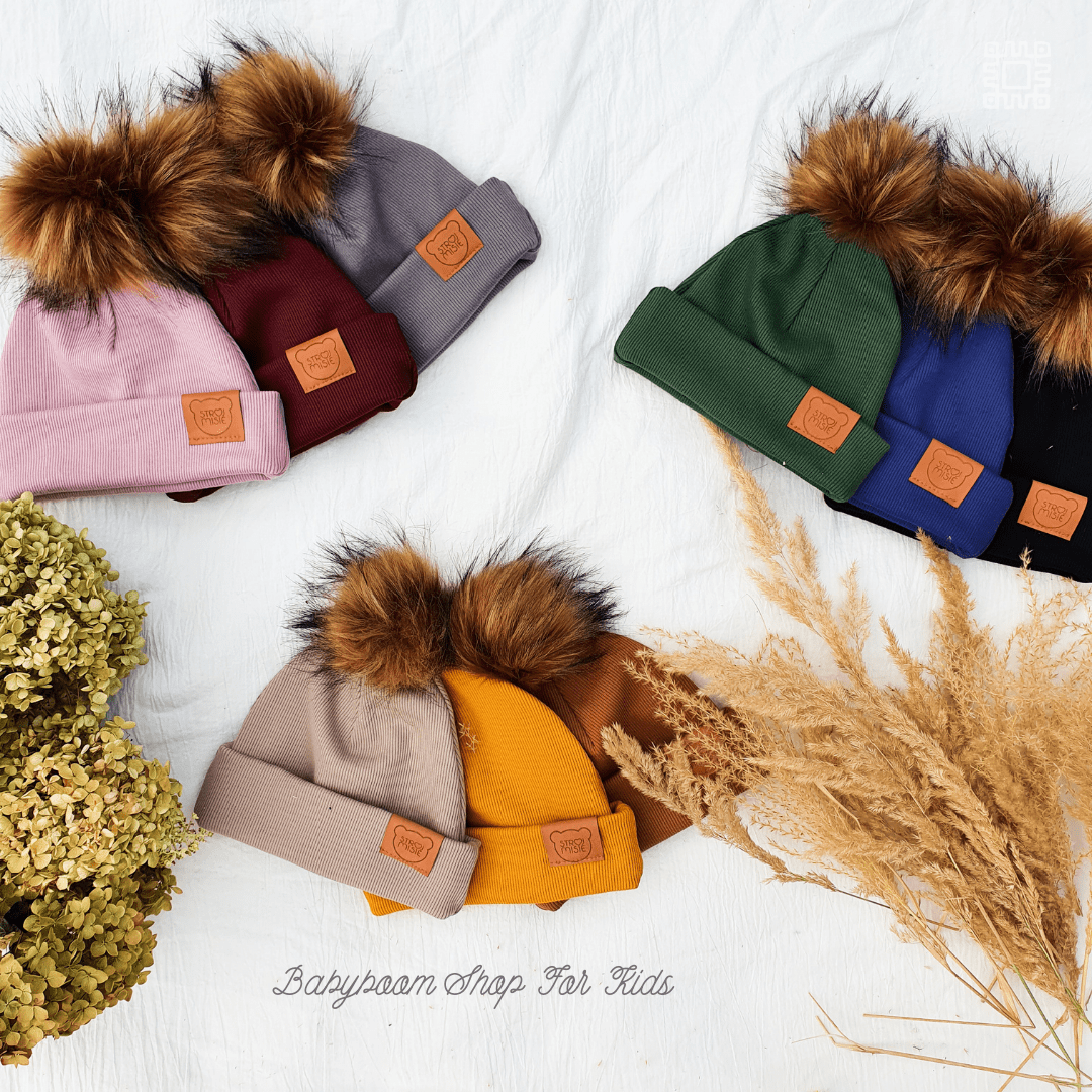 Wintermütze mit Loop aus Baumwolle | Wintermütze | Mehrere Farben & Größen