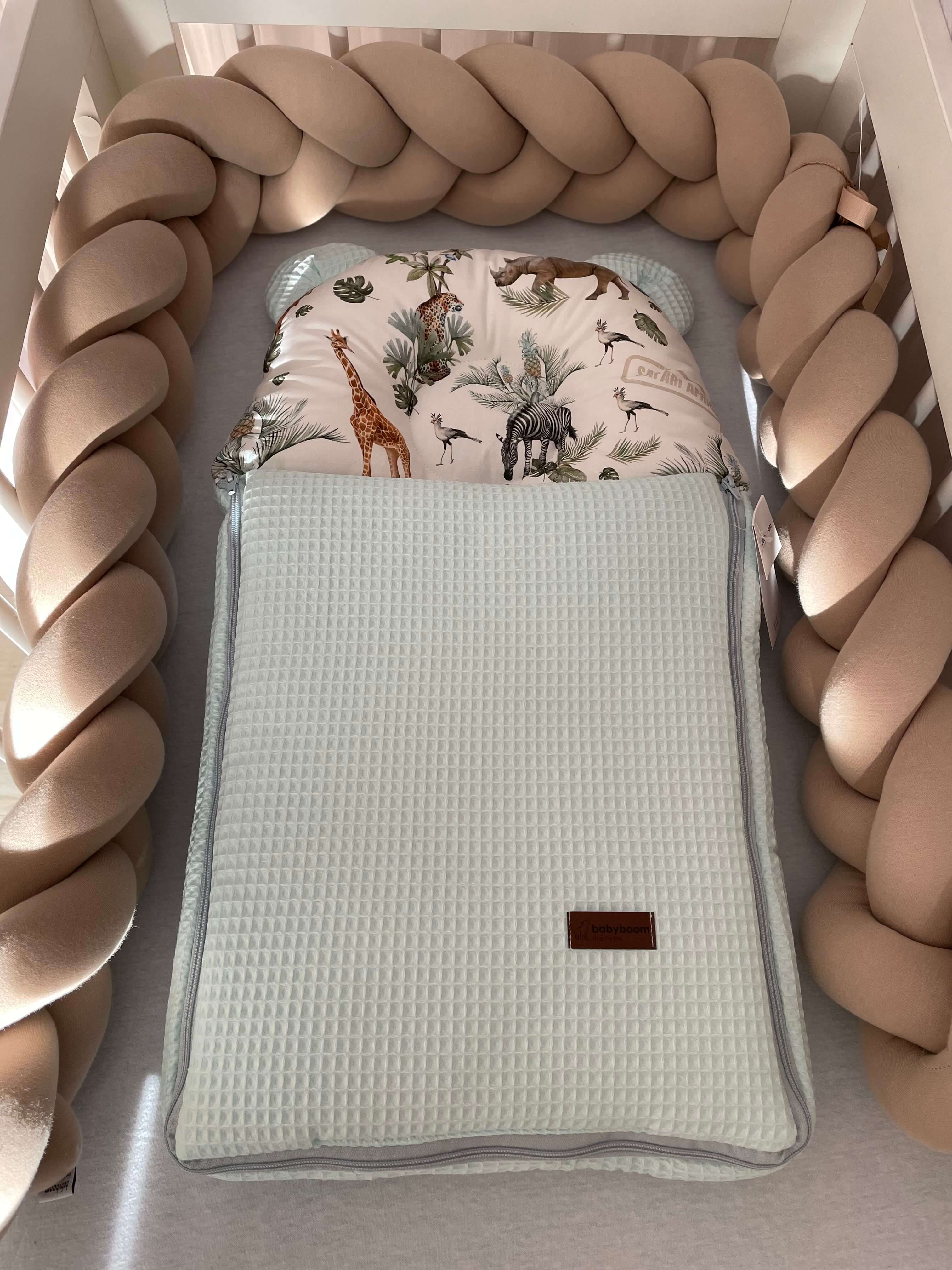 Babyschlafsack mit Bärenohren | Premium Baumwolle & Waffelpique