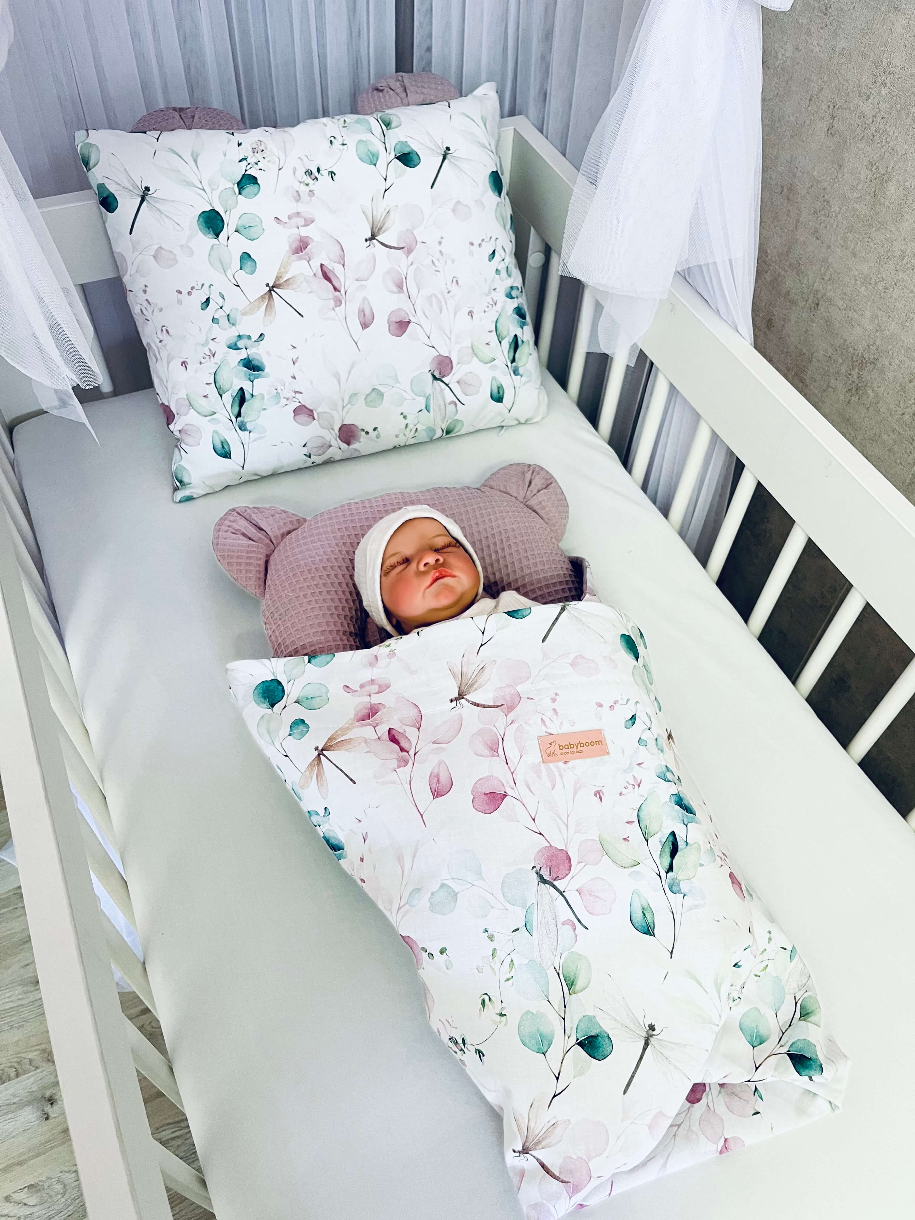 Baby- & Kinderdecke inkl. rechteckiges Kissen | Premium Baumwolle & Waffelpique