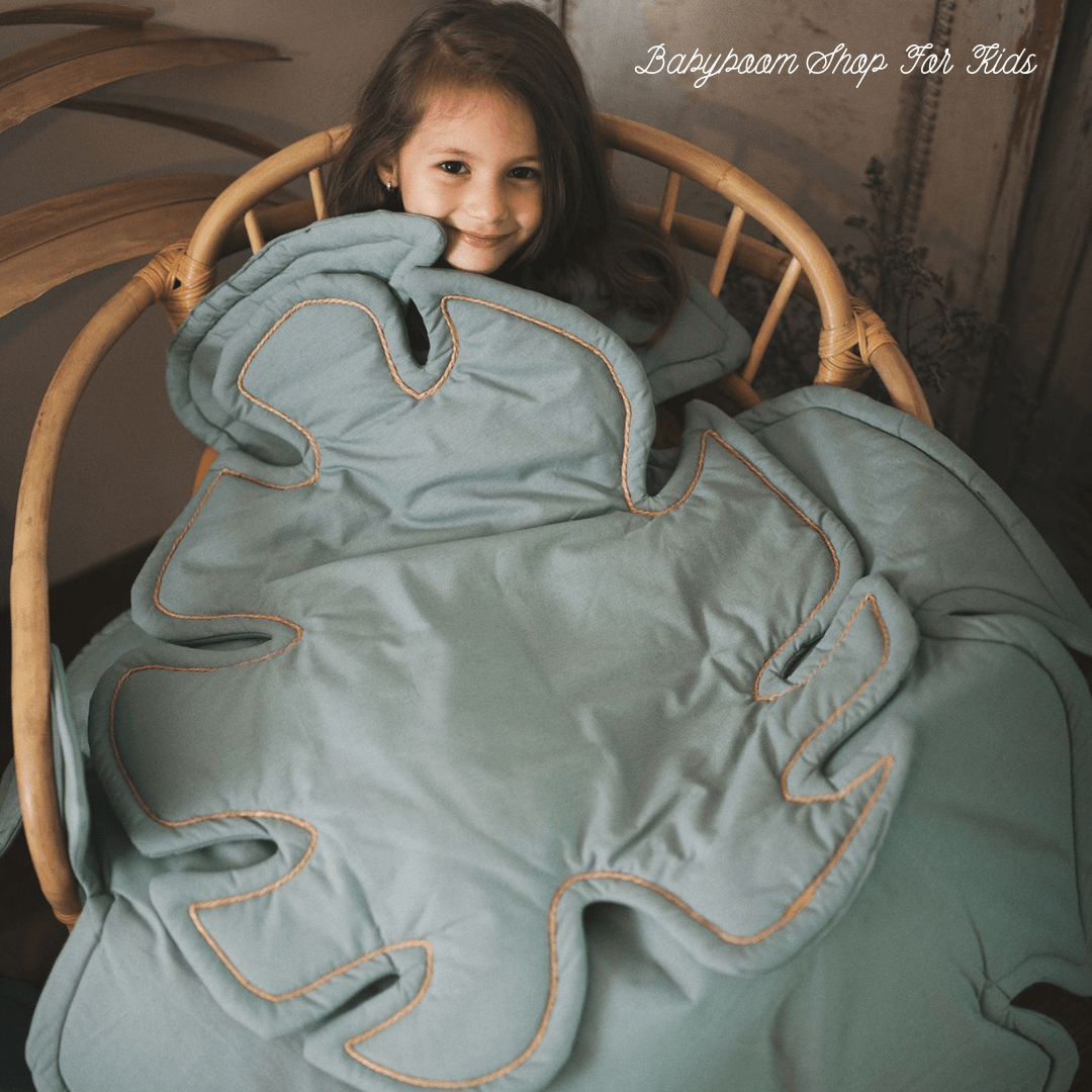 Spielmatte | Krabbeldecke | Dekoration "Monsterblatt" | Baumwolle - Gr. L & XL