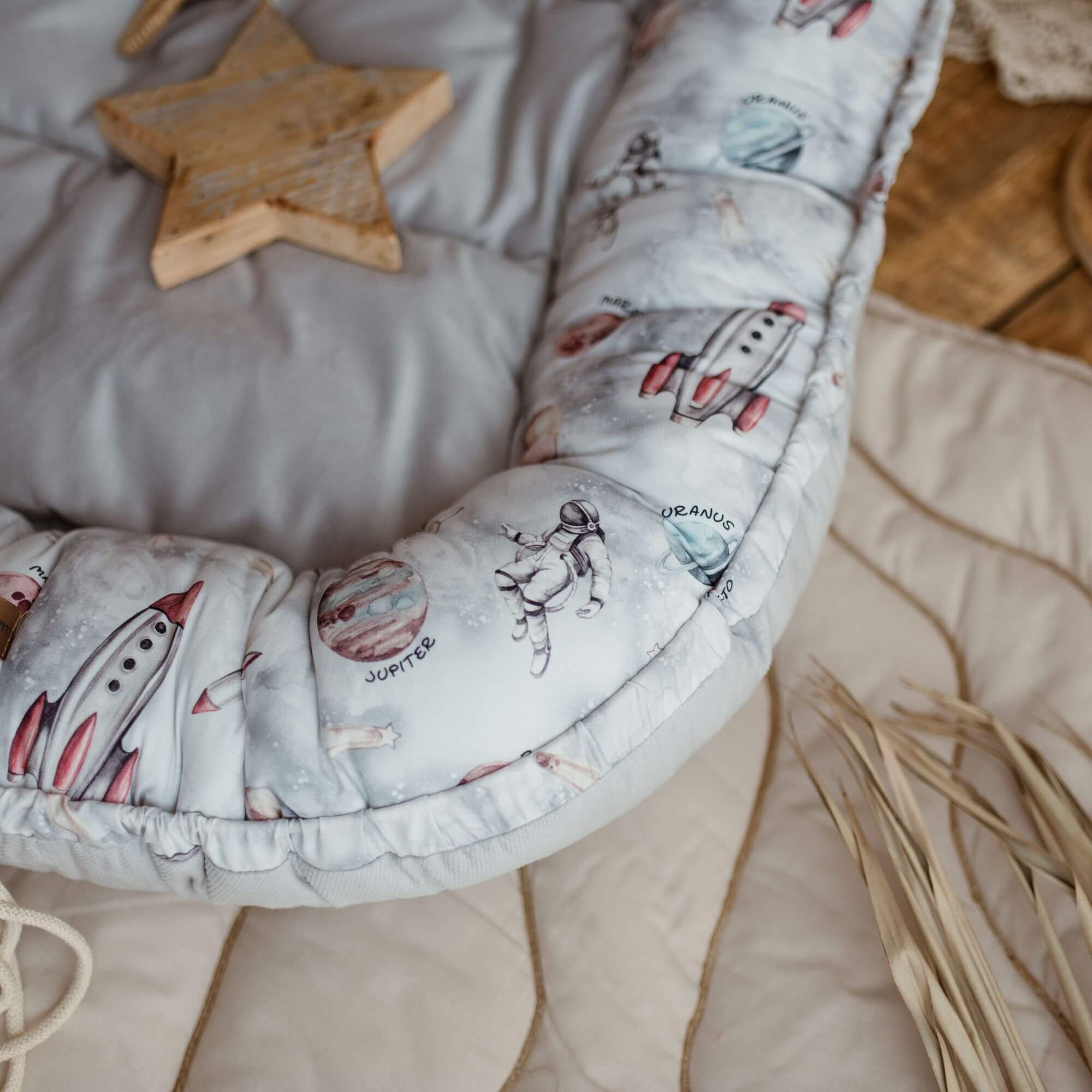 Premium Babynest | Premium Baumwolle & Samt