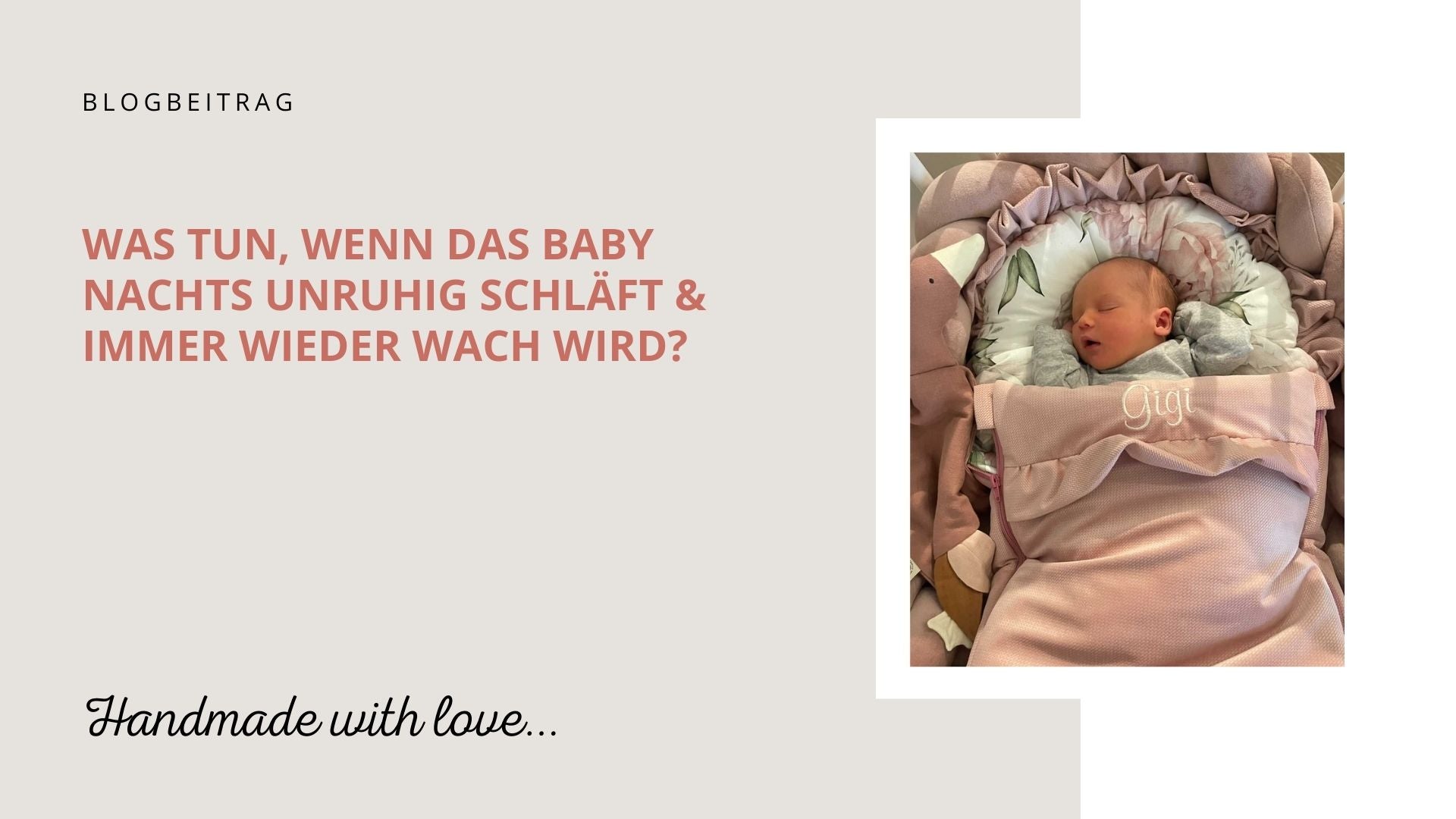Was tun, wenn das Baby nachts unruhig schläft & immer wieder wach wird