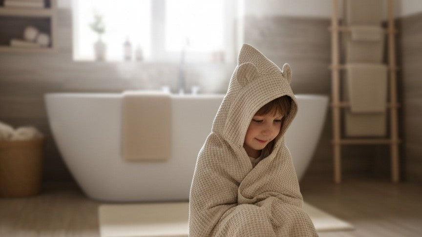 Handtuch aus Waffelpique, handmade, babyboom shop for kids