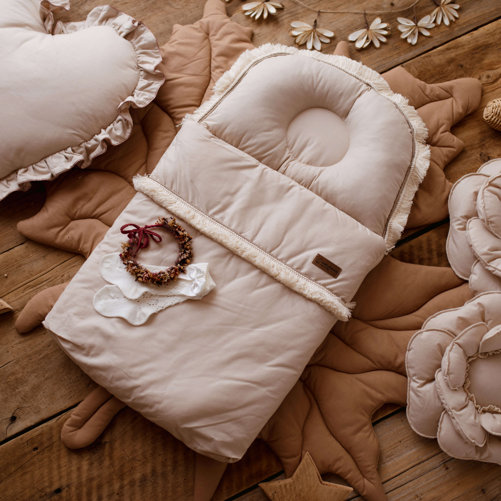 Premium Babyschlafsack Etno mit Fransen | Baumwolle