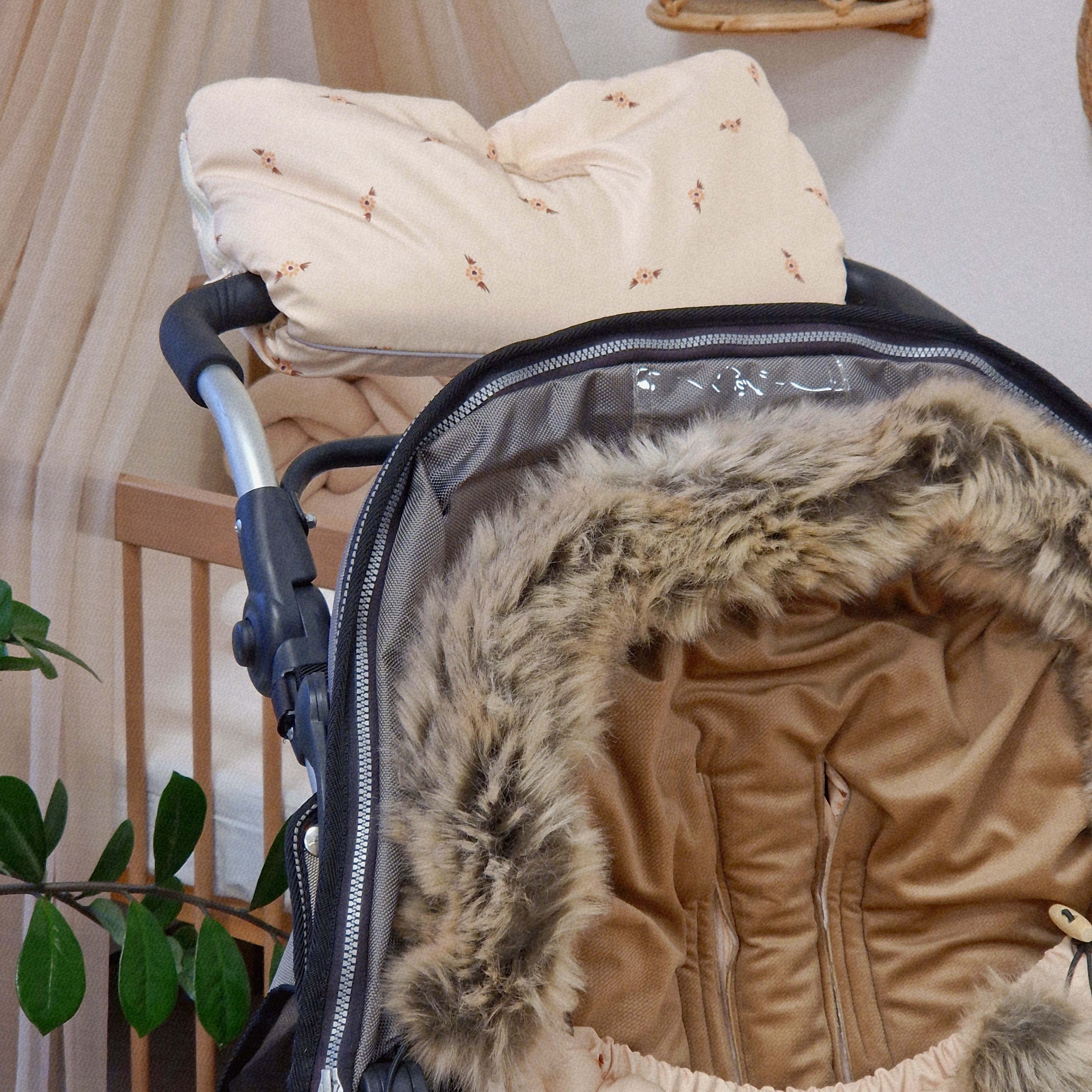 Winterfußsack inkl. Handmuff | Boho Flowers