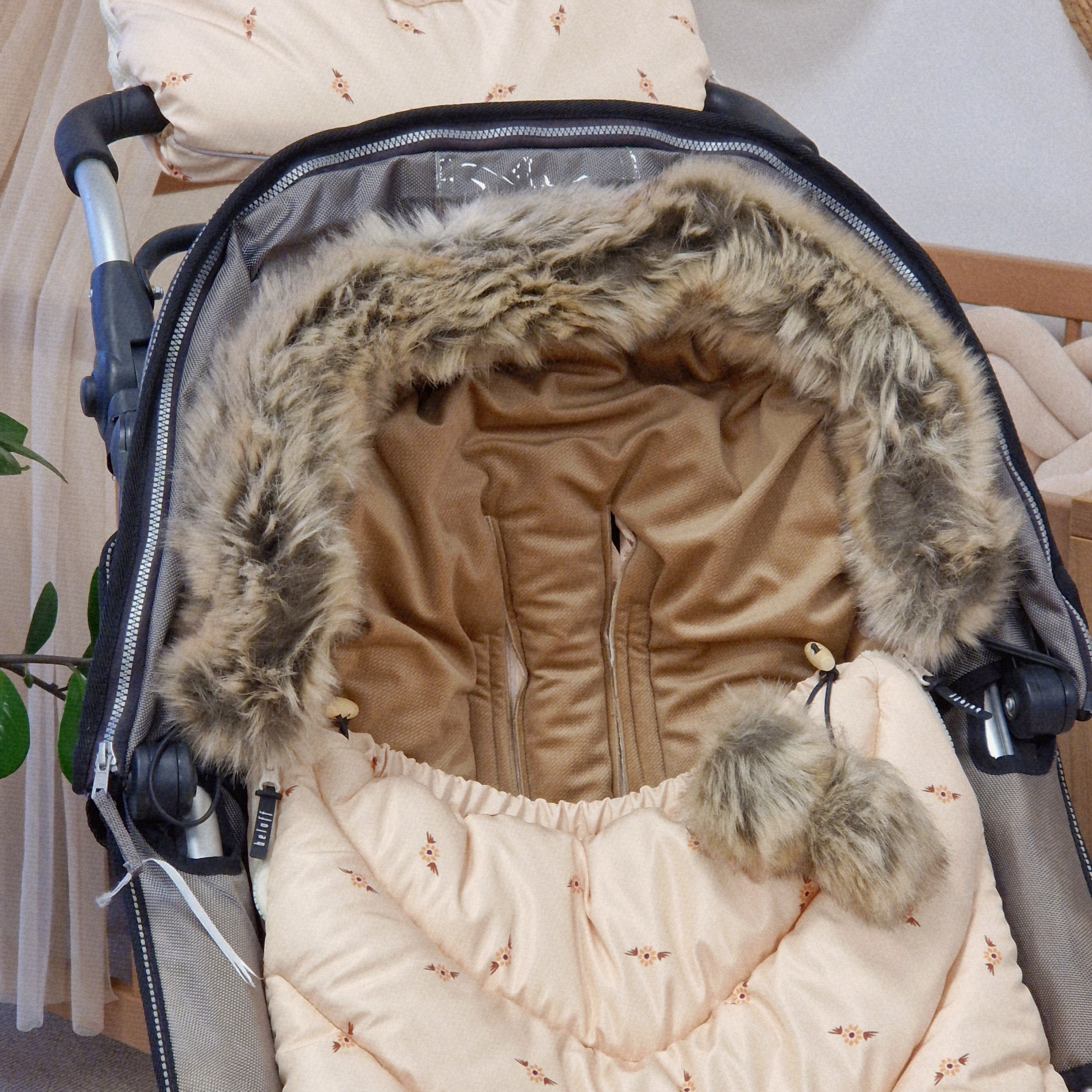 Winterfußsack inkl. Handmuff | Boho Flowers