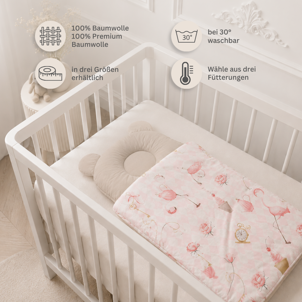 Babyschlafsack mit Bärenohren | Premium Baumwolle