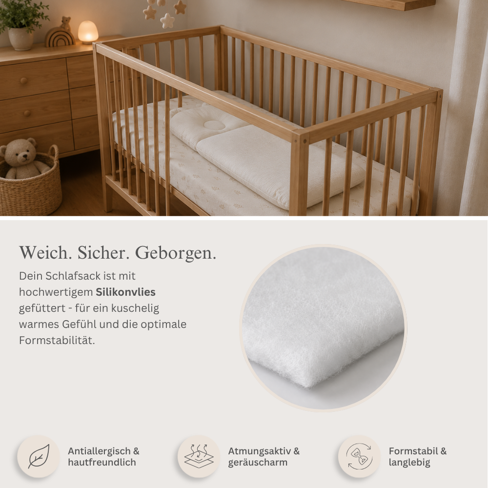 Babyschlafsack mit Bärenohren | Musselin