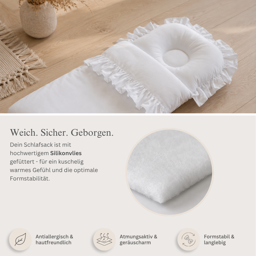 Babyschlafsack mit Rüschen | Baumwolle