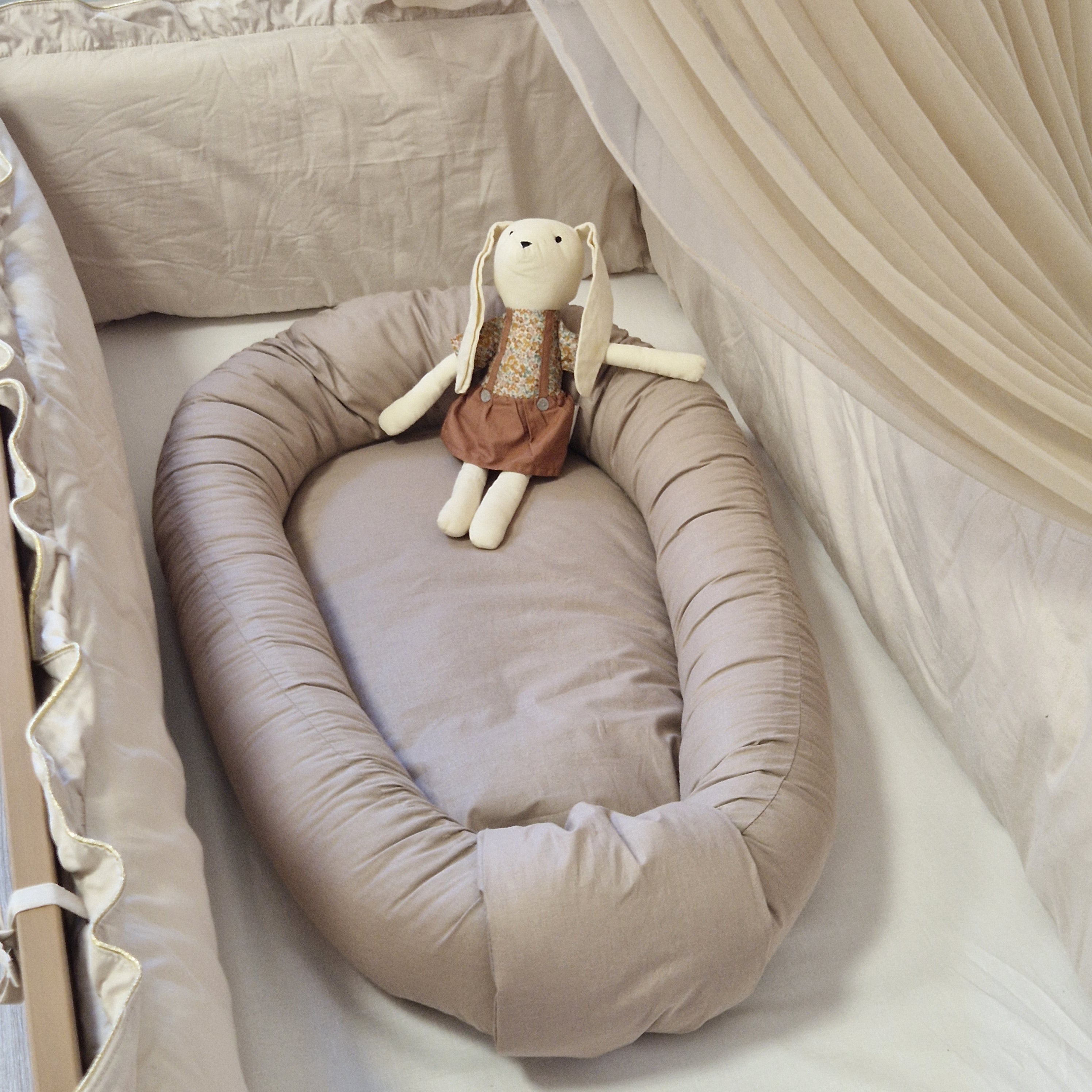 Babynestchen aus Baumwolle | Beige