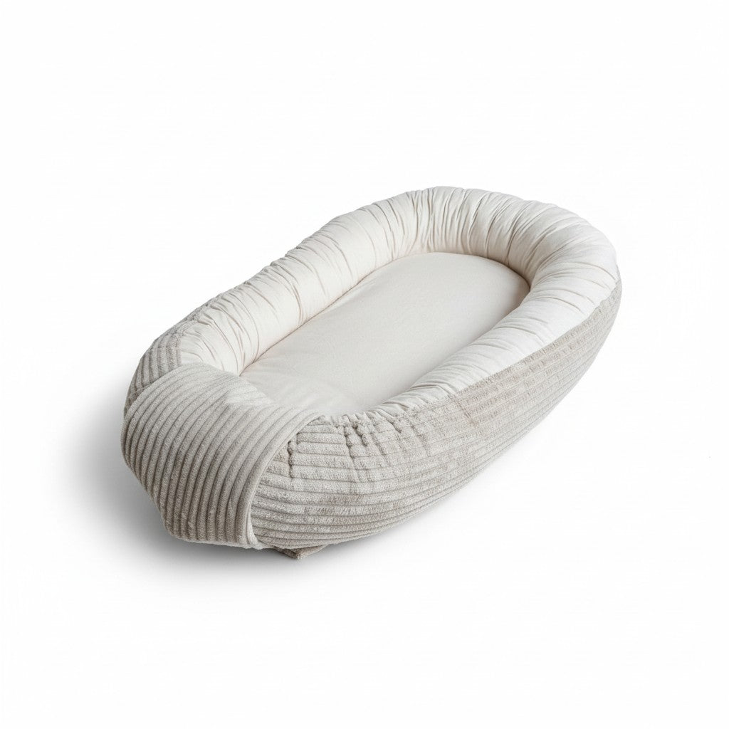 Babynestchen aus Baumwolle & Cord | Beige
