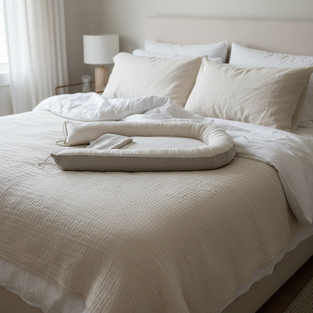 Babynestchen aus Baumwolle & Cord | Beige