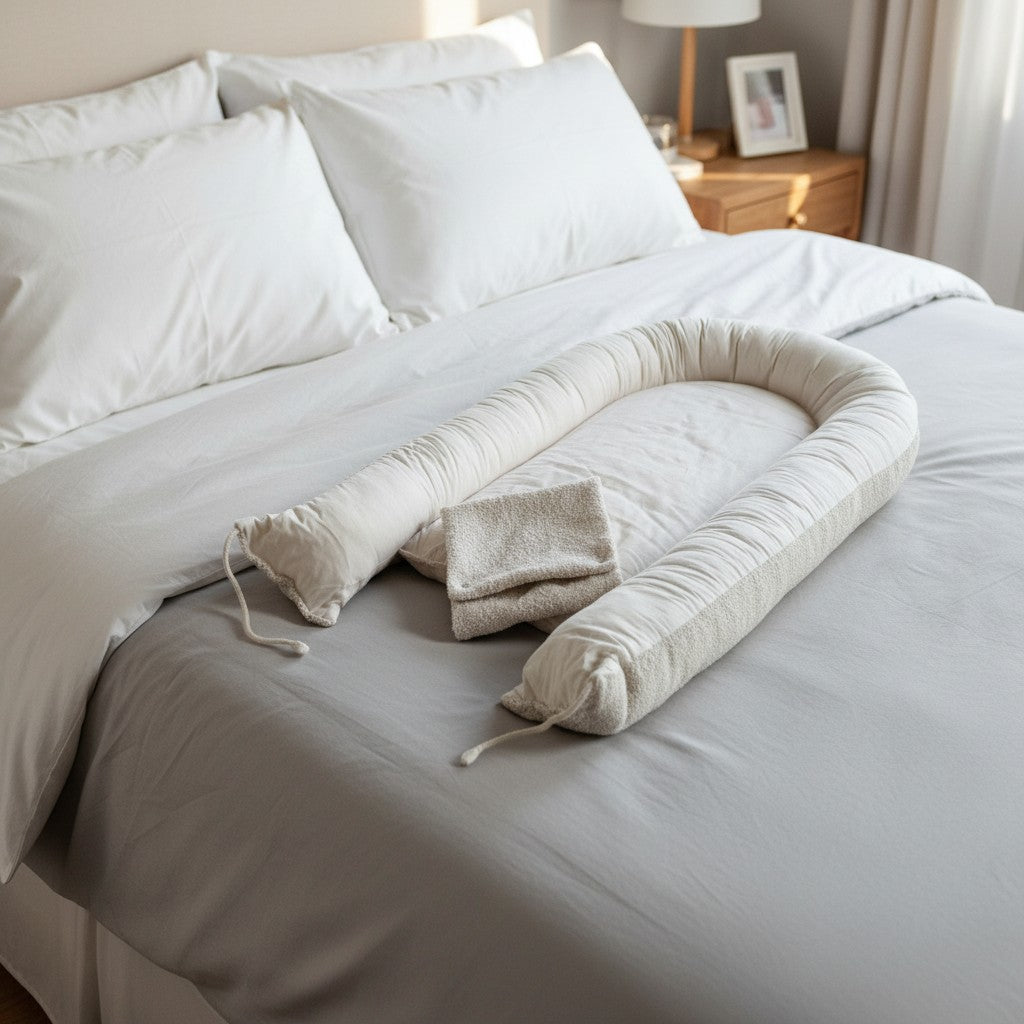 Babynestchen aus Baumwolle & Bouclé | Sand