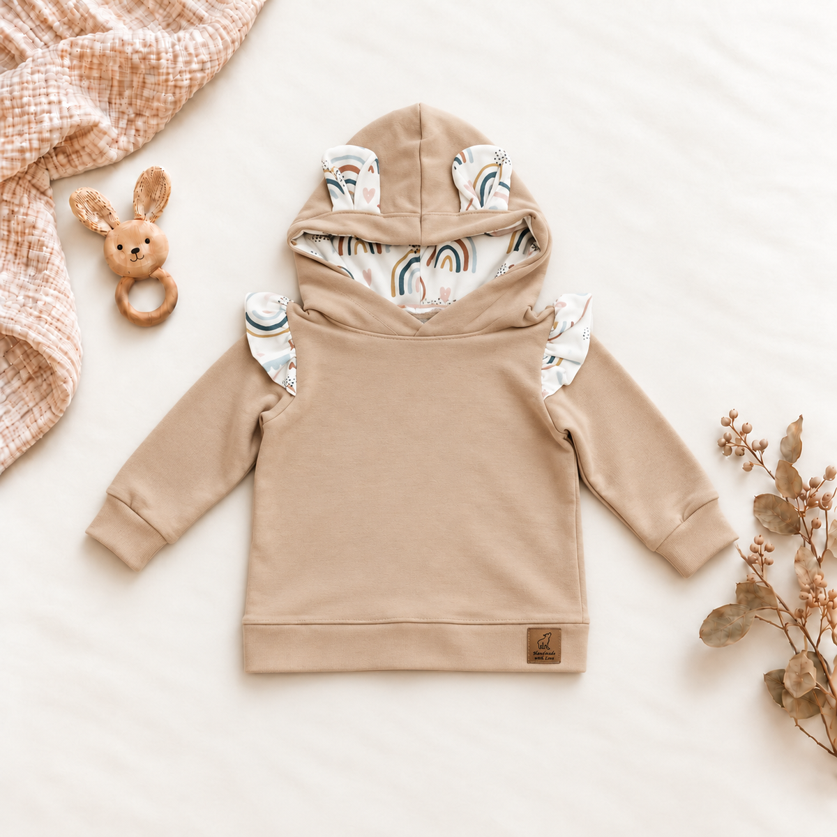 Hoodie Regenbogen | Premium-Sweatstoff