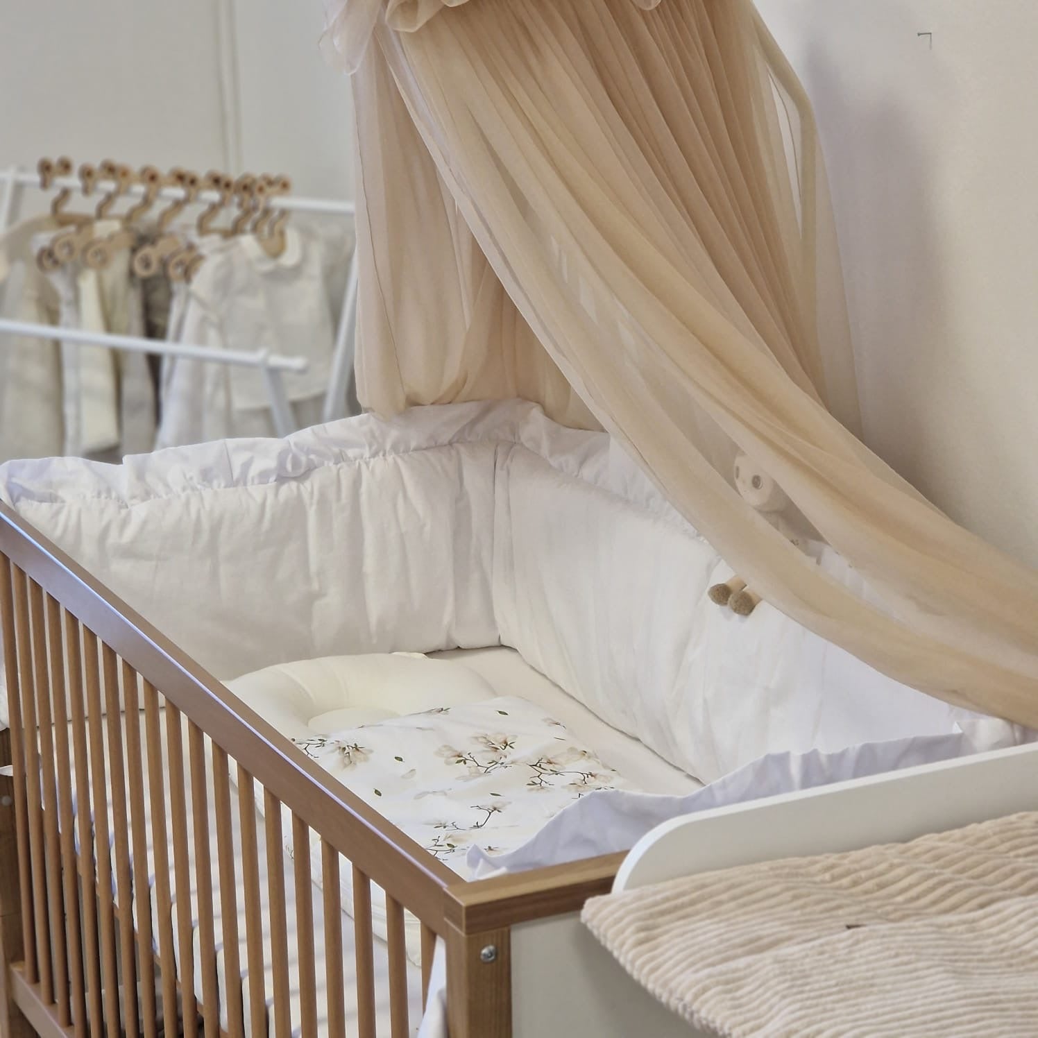 Bettumrandung mit Rüschen | Baumwolle