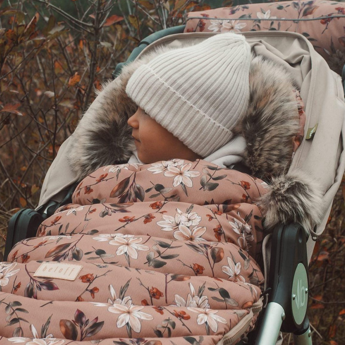 Winterfußsack BOHO für Baby & Kleinkind | Samt & Premium Polyester