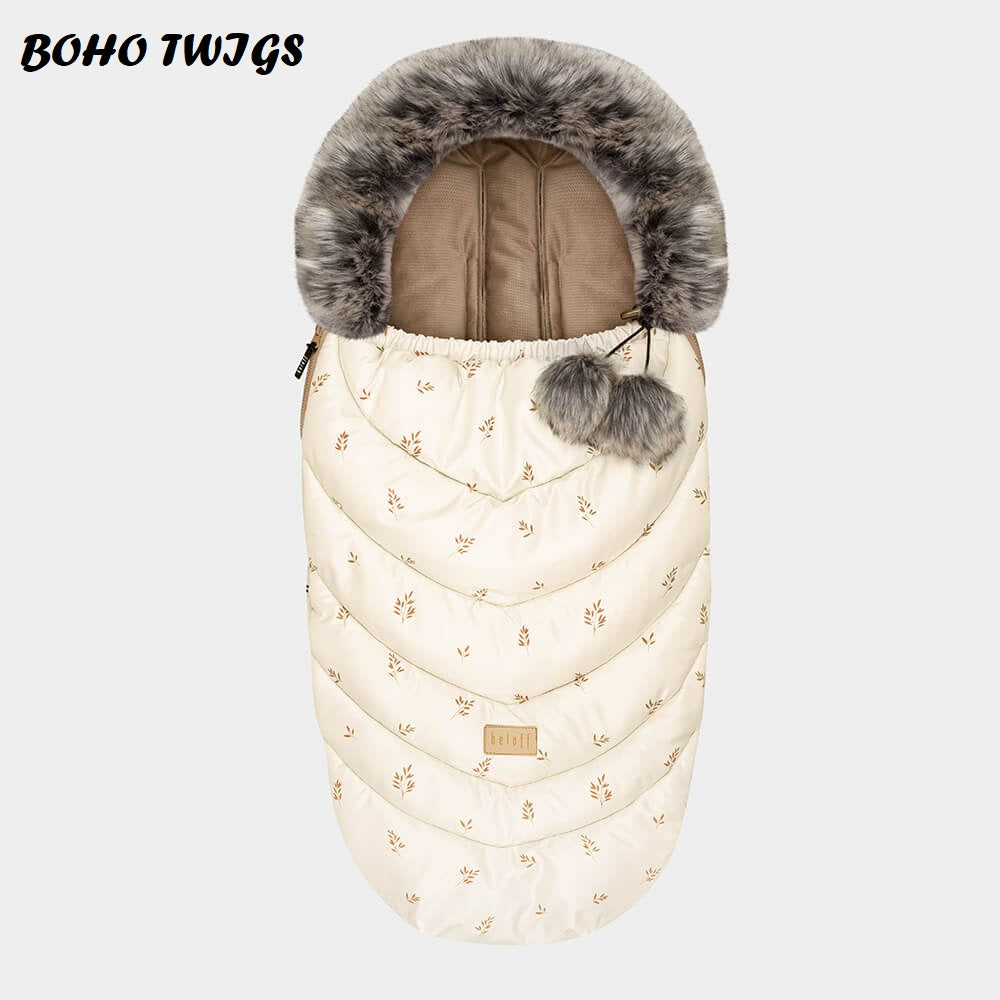 Winterfußsack BOHO für Baby & Kleinkind | Samt & Premium Polyester