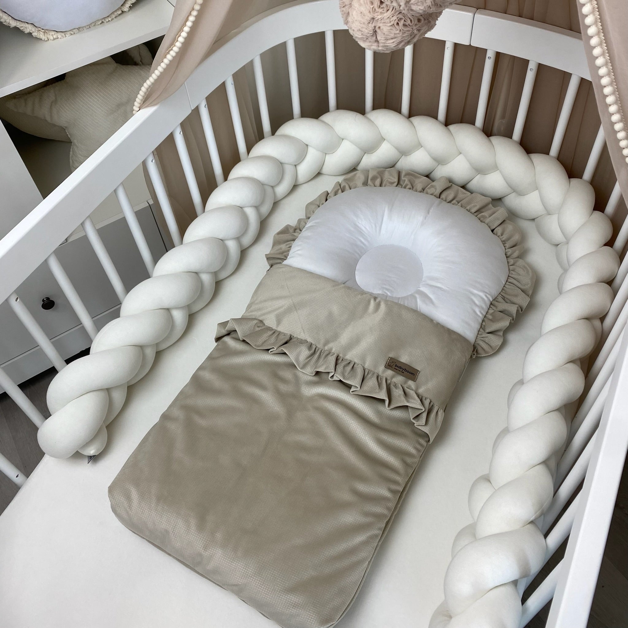 Babyschlafsack mit Rüschen | Baumwolle & Samt