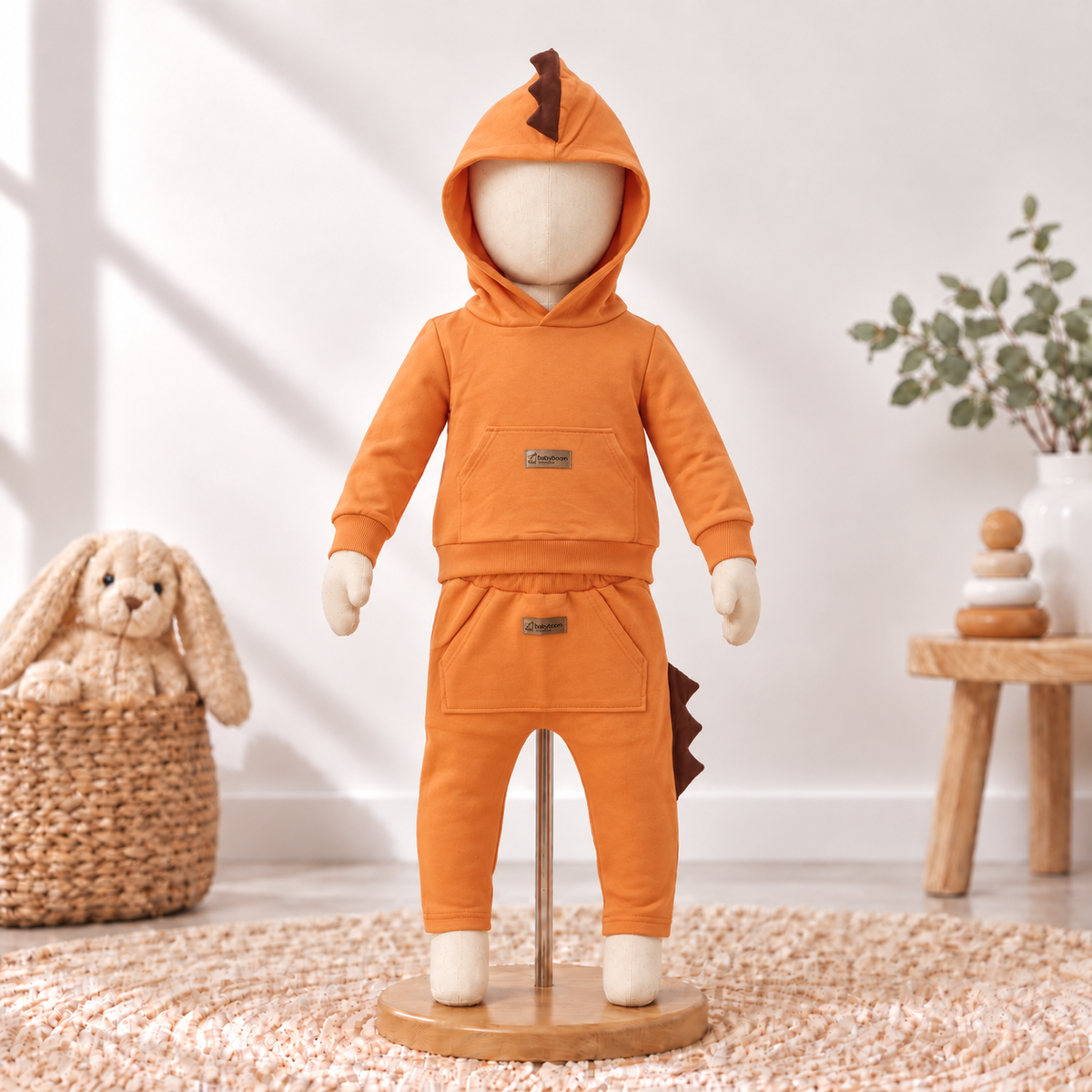 Jogging-Set Dino | Premium-Sweatstoff Orange