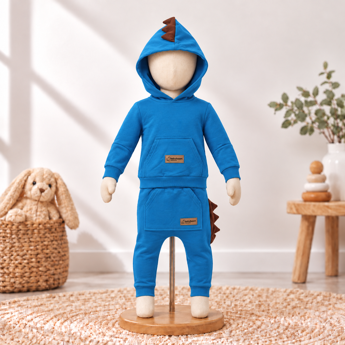 Jogging-Set Dino | Premium-Sweatstoff Blau