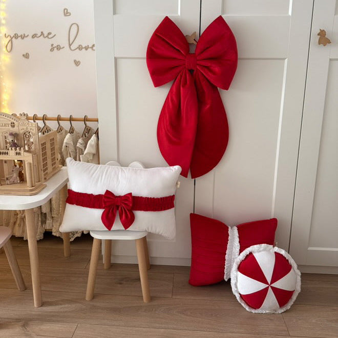 Weihnachtskissen "Schleife"