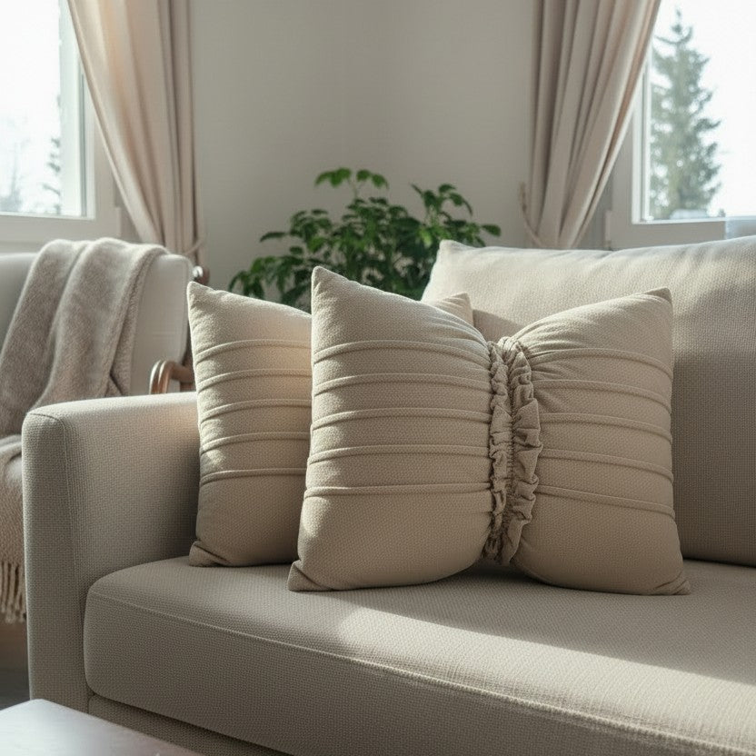 Dekokissen mit Mannschette