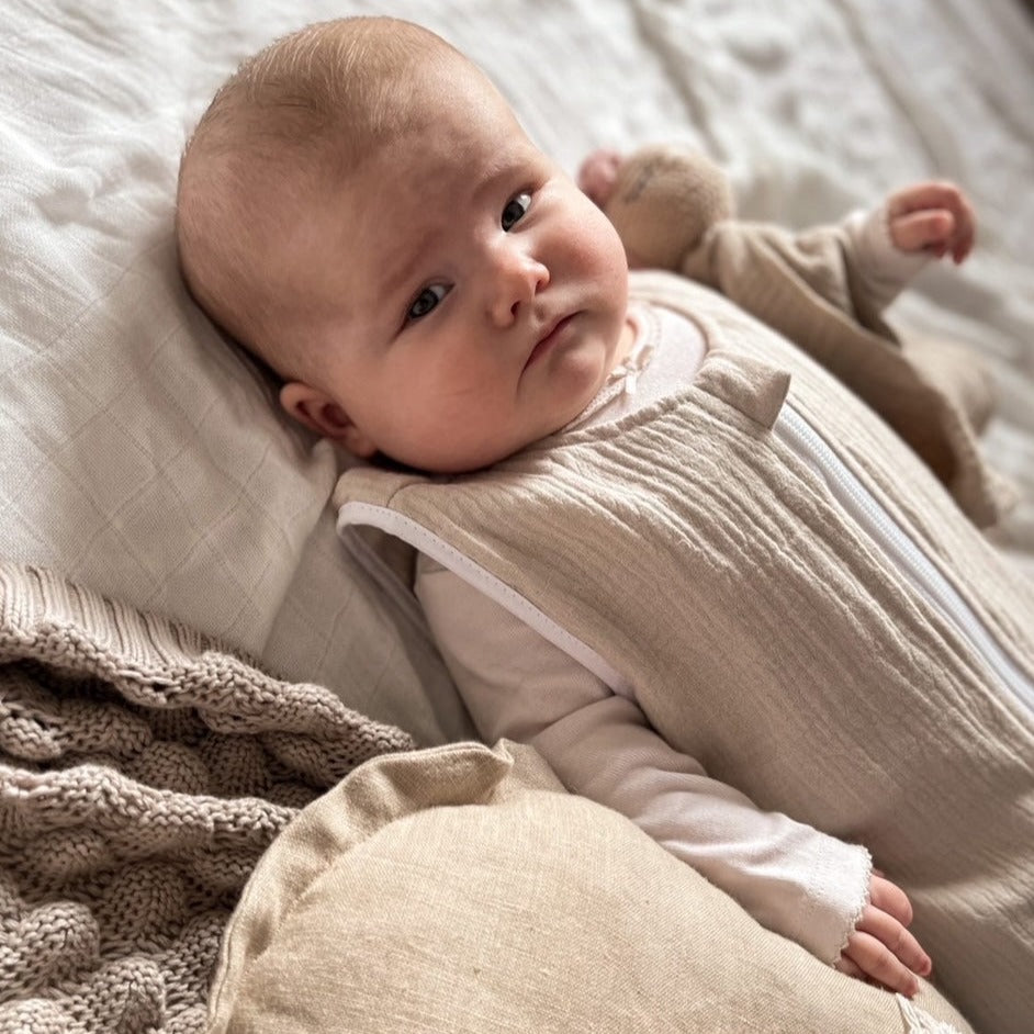 Schlummersack für Baby & Kleinkind in Birnenform | Musselinstoff