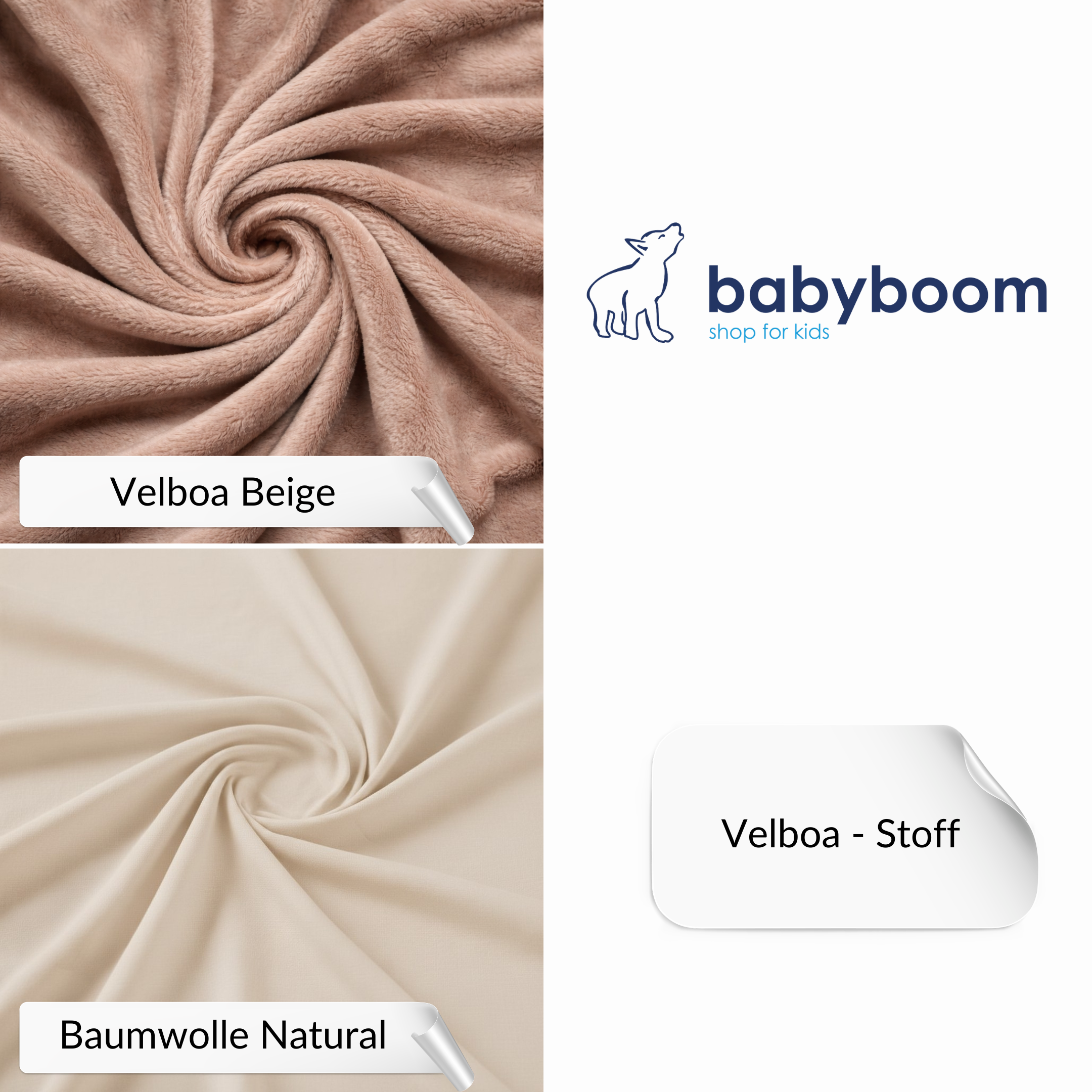 Einschlagdecke für Babyschale mit Reißverschluss | Baumwolle & Velboa