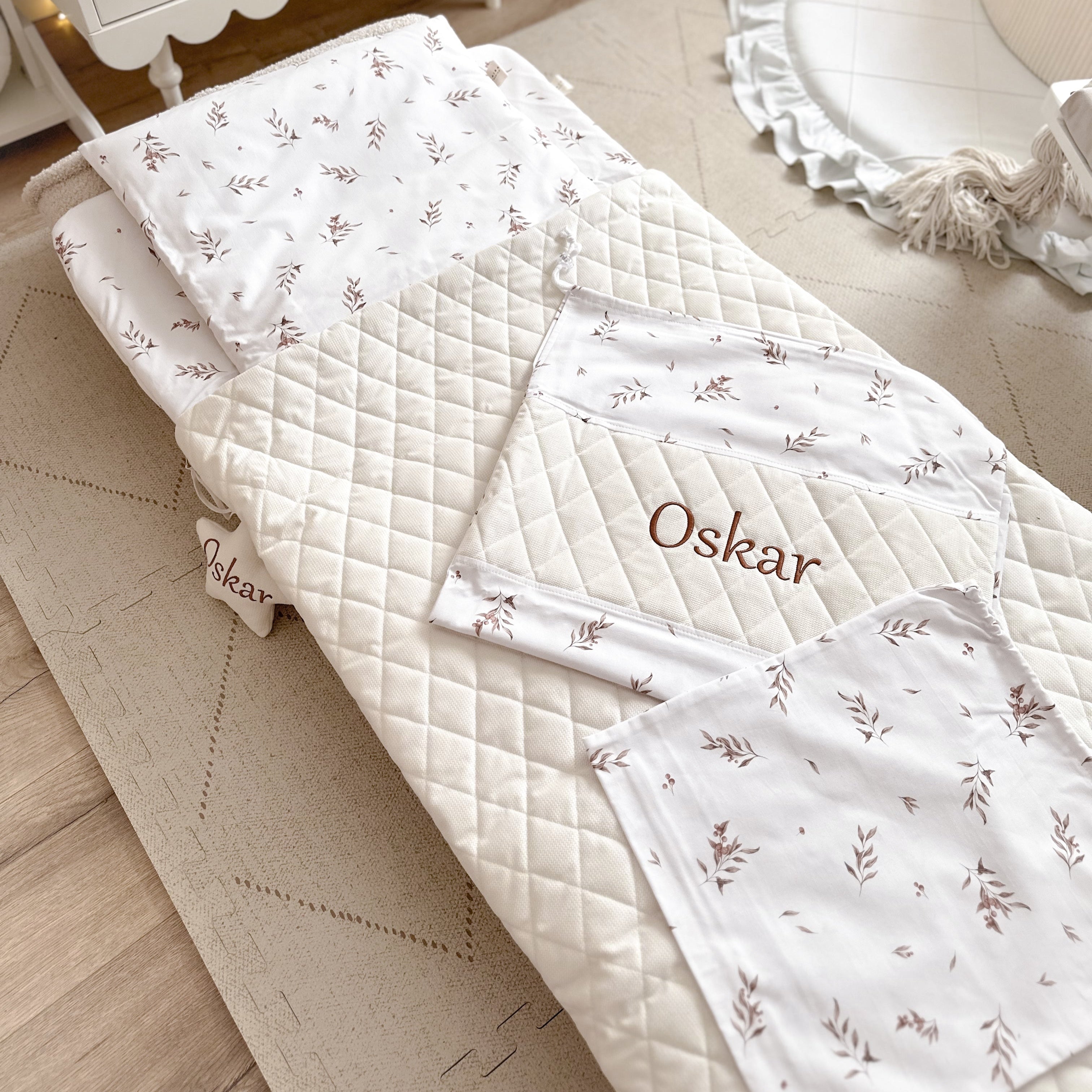 Luxus Kinderschlafsack Set "Gajka" | Premium Baumwolle & Samt