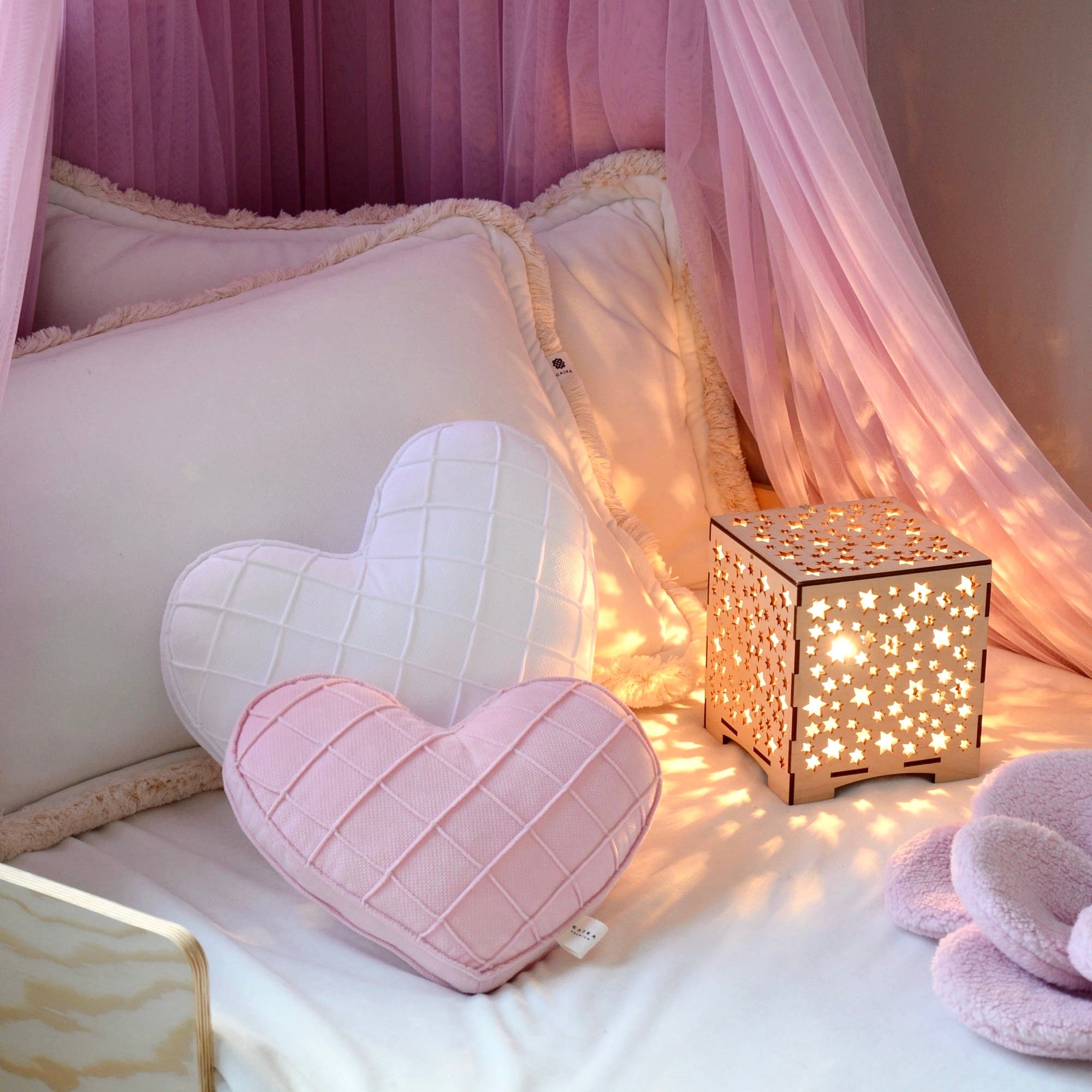 Dekokissen Herz gesteppt | Samt