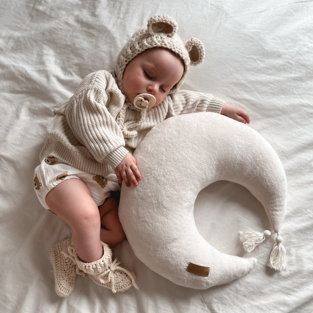 Dekokissen in Mondform | Velboa-Stoff